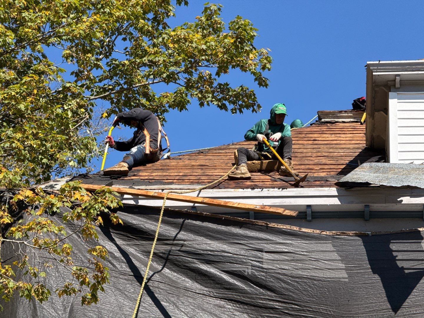 Full Roof Replacement on Historic Farmhouse with Decking Replacement – Repeat Customer by Sensible Home Solutions