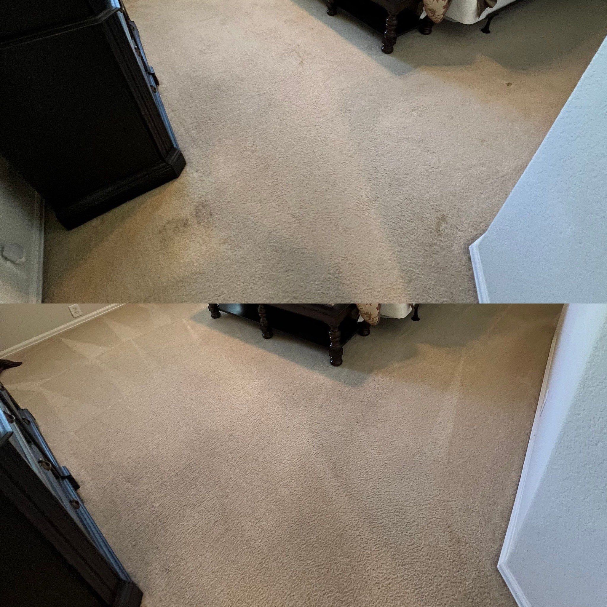 carpet cleaning service making soiled and stained carpet look fresh and clean