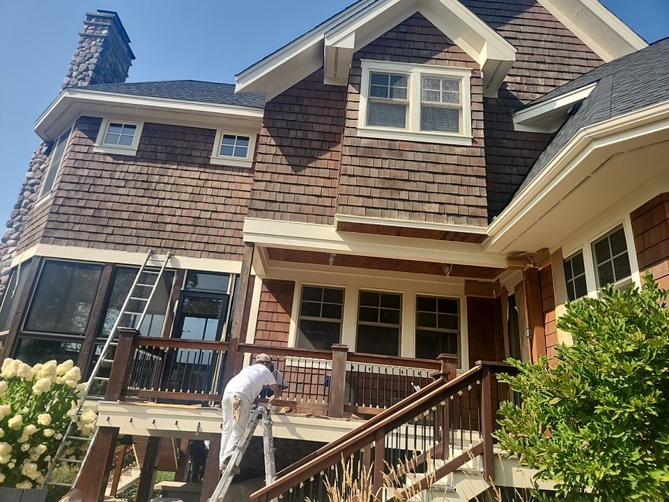 Exterior Siding Staining Prior Lake by OKeefe Painting