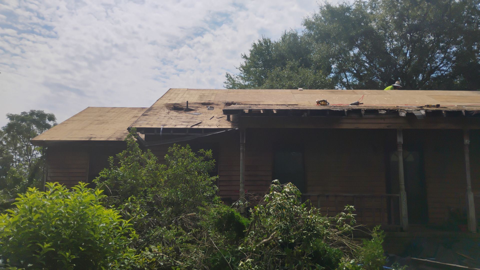 Syler roofing job by BROCK BUILDERS