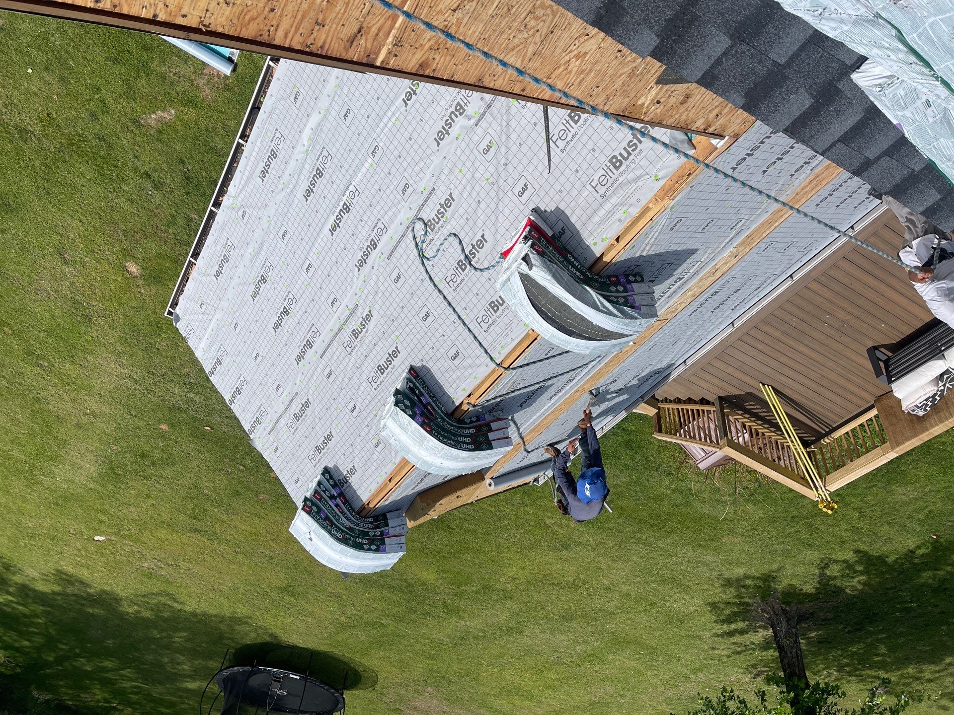 Residential Roofing Installation using GAF Timberline HDZ Charcoal by Undersun Roofing 
