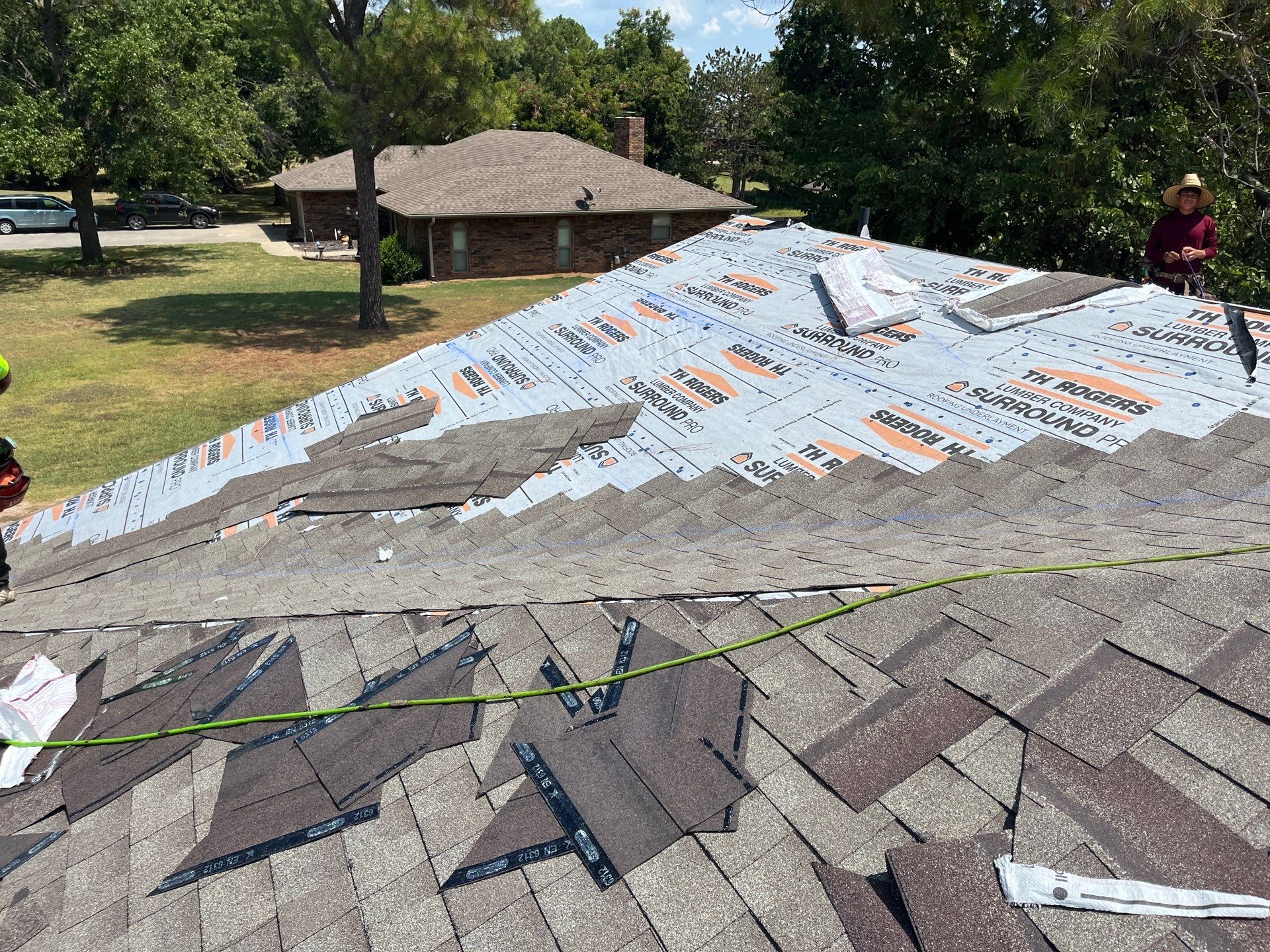 GAF Timberline Architectural Shingle Roof Replacement in Wynnewood by BANA Roofing and Solar Supply