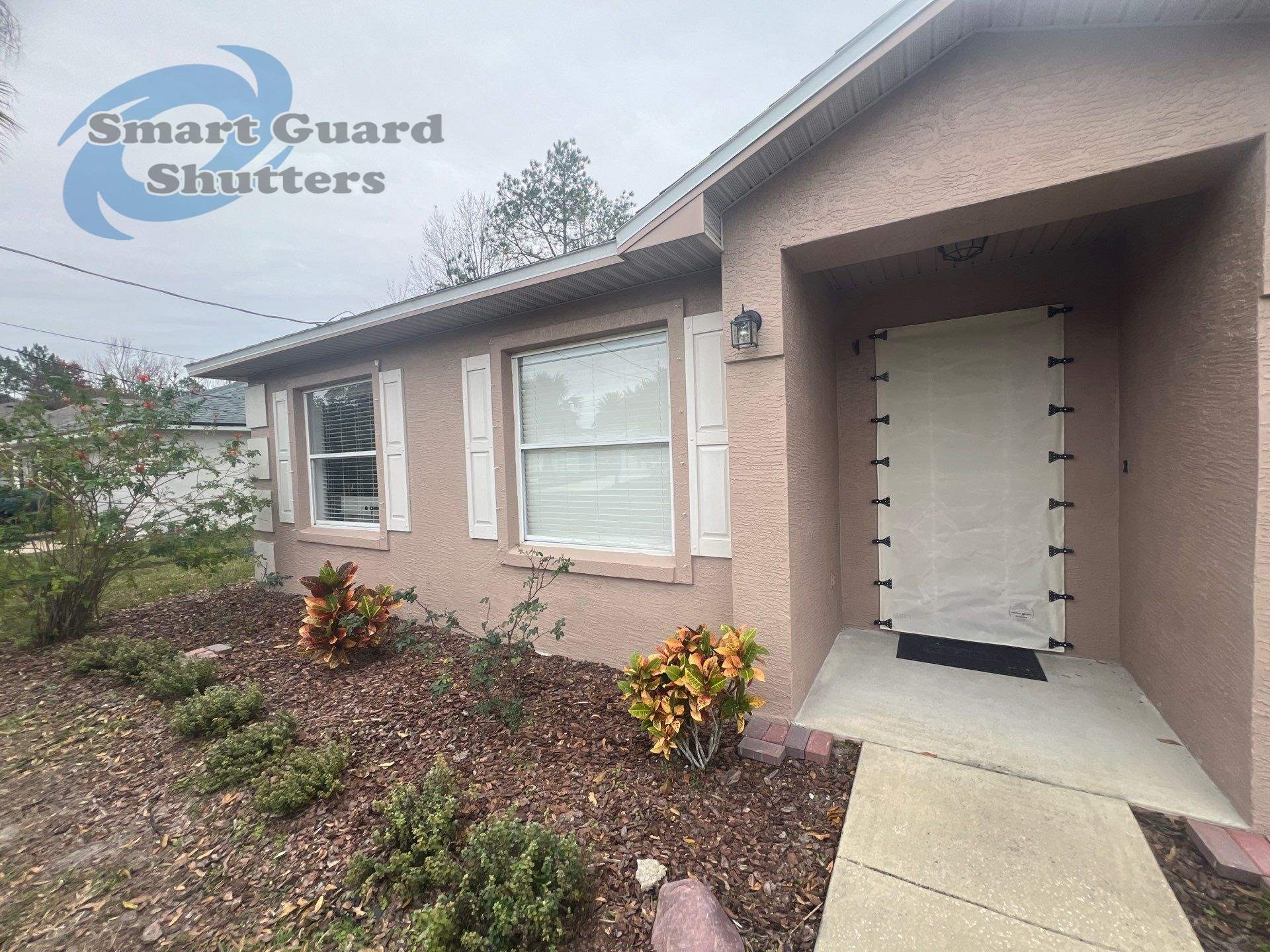 Hurricane Fabric in White by Smart Guard Shutters