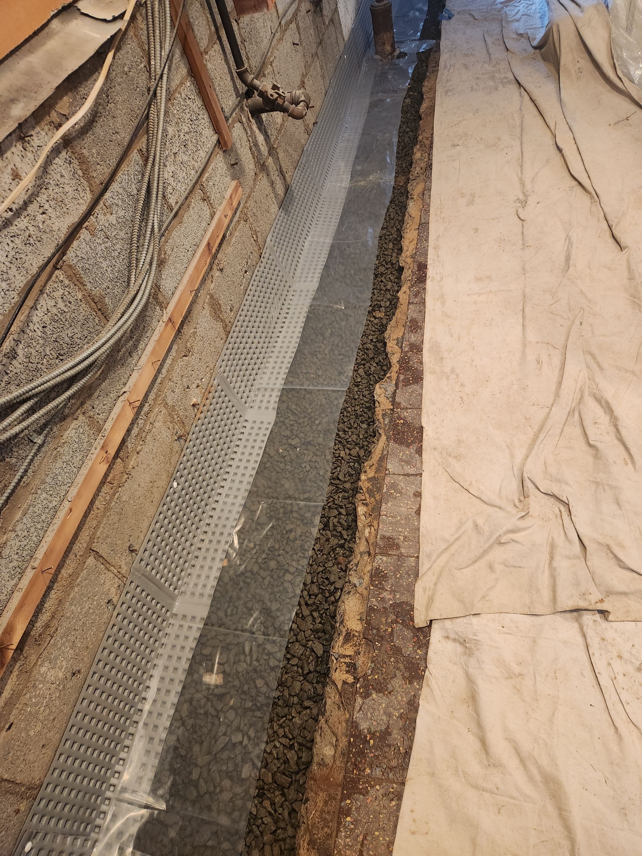 Interior French Drain West Orange NJ by Pure Service Pro, LLC 
