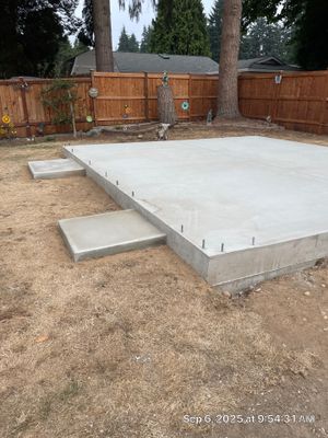 Backyard Concrete Slab Installation | Everett 