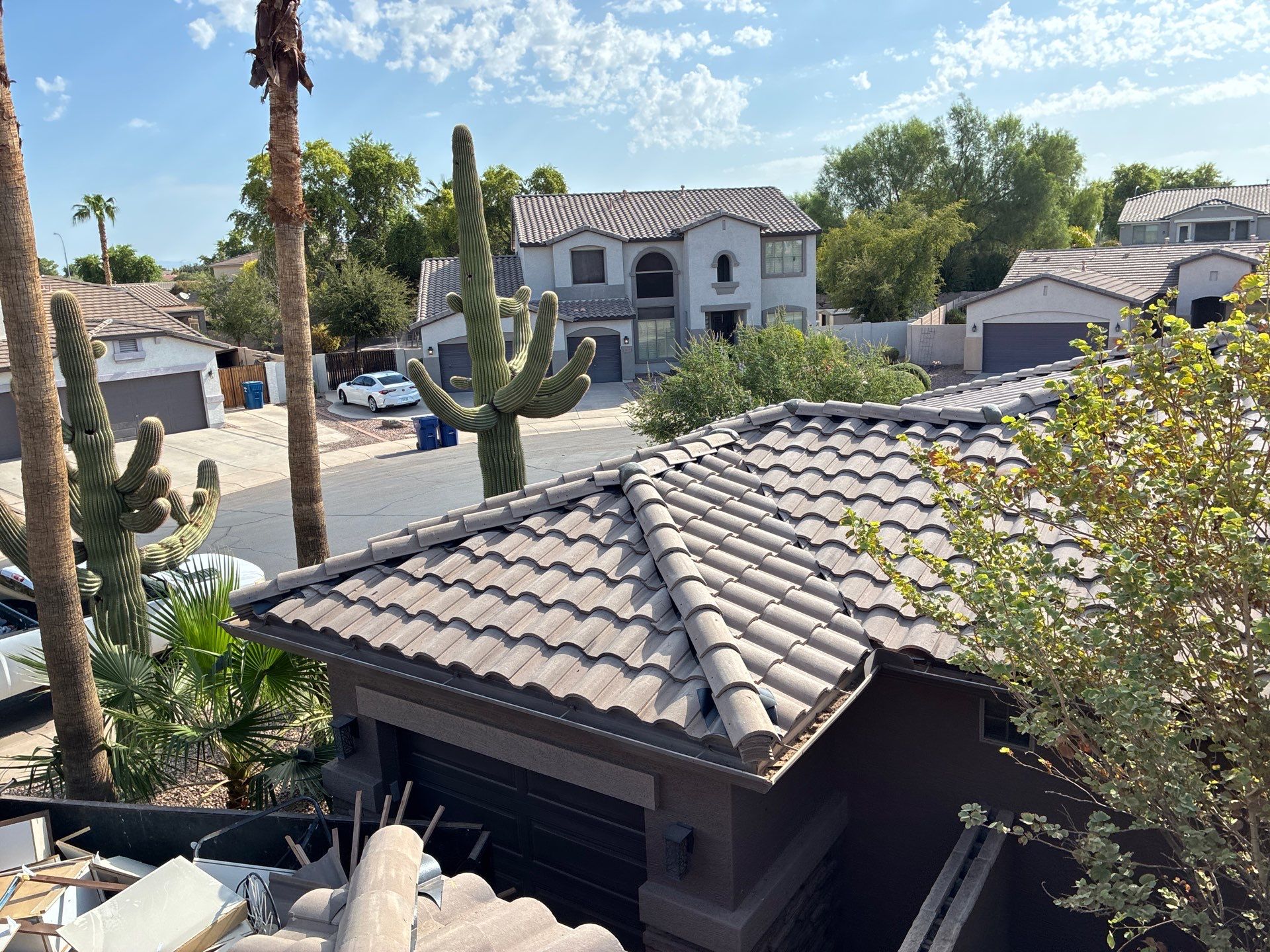 Tile Reset using Concrete Tiles in Chandler AZ by Weather-Tite Roofing