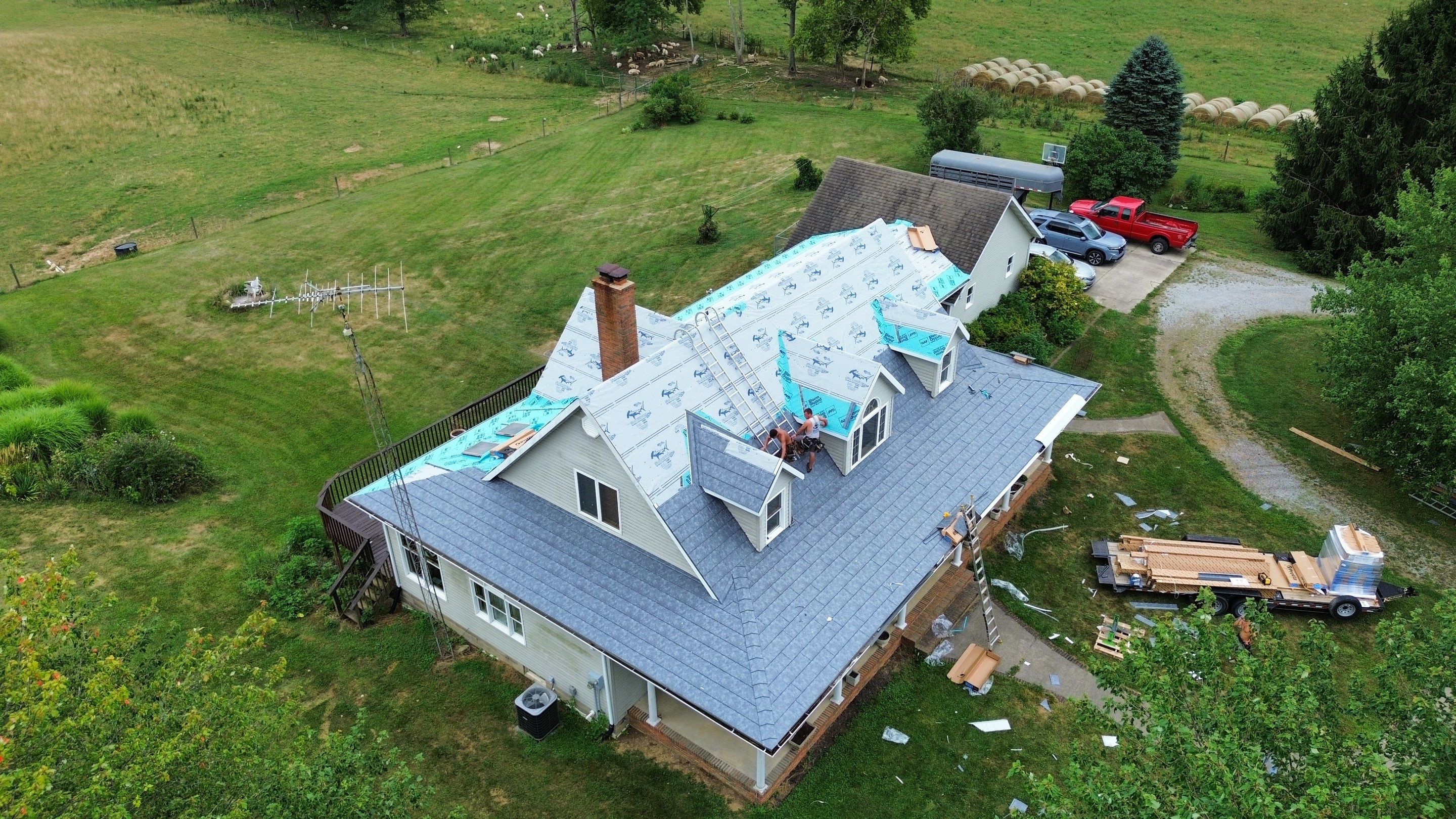 Residential Roofing Installation using ProVia Ironstone Slate Metal Roofing by RoofX 