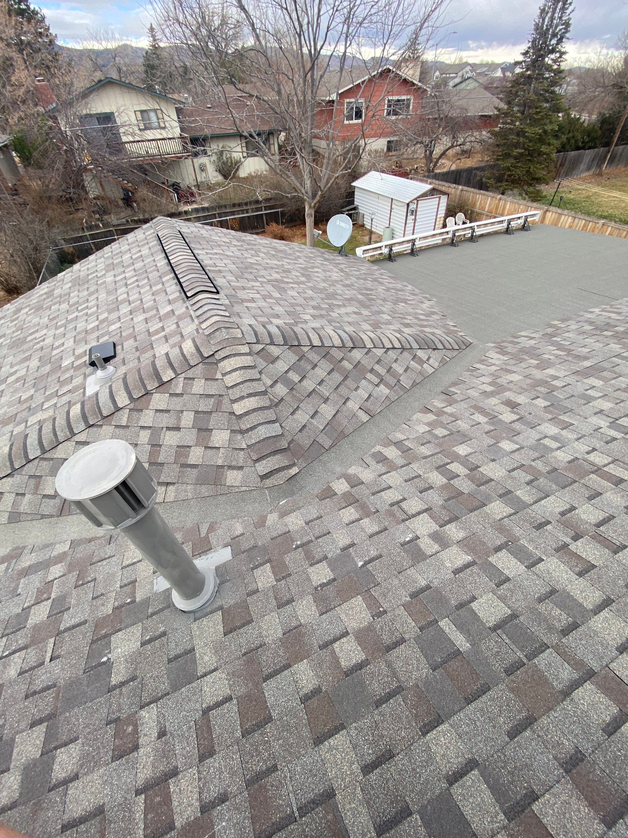 Resdiental Hail Damage Roof Replacement  using Certainteed Northgate Class 4 Impact Resistant "Weathered Wood" color by Black Belt Roofing 
