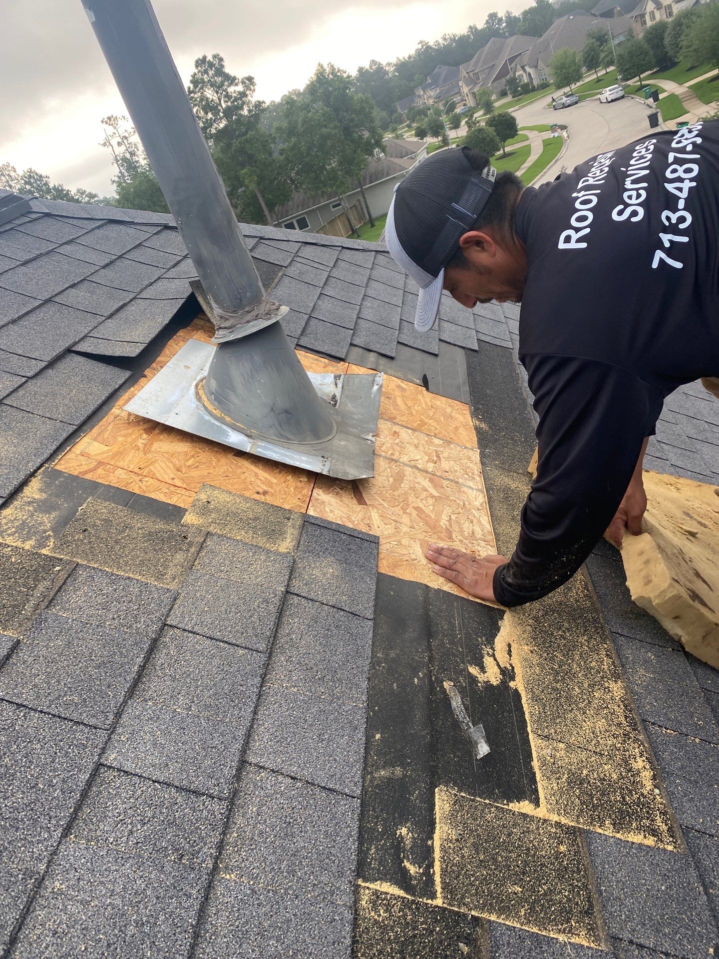 Hail Damage using Owen's Corning Duration (Lifetime) Shingles by Roof Repair Services LLC