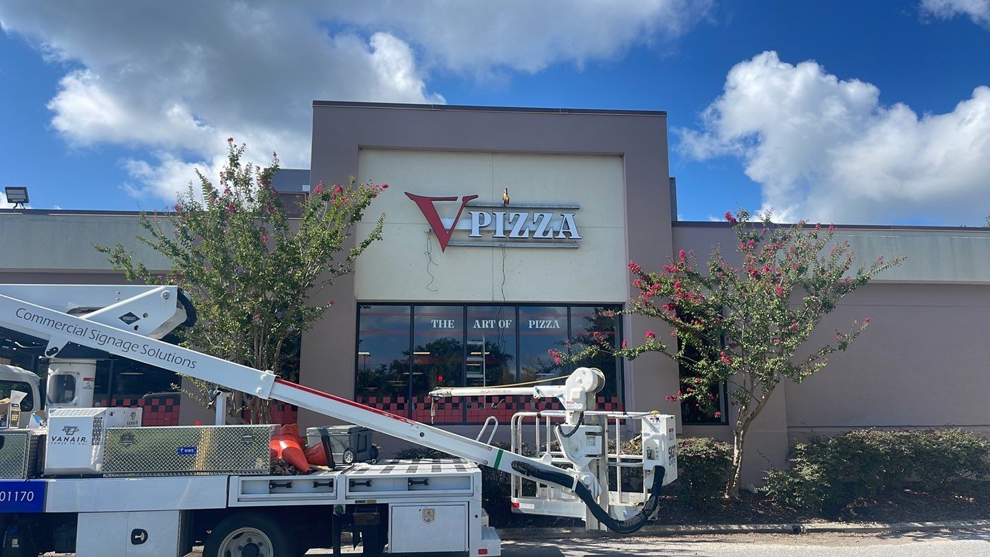 Channel Letters for V Pizza by SignCrafters