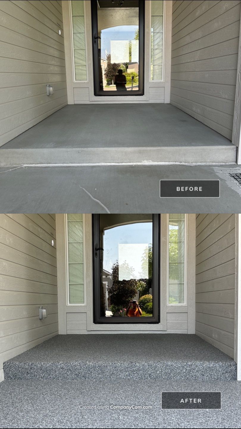 Patio and Stoop Makeover for Elaine by Mr. Mudd Concrete