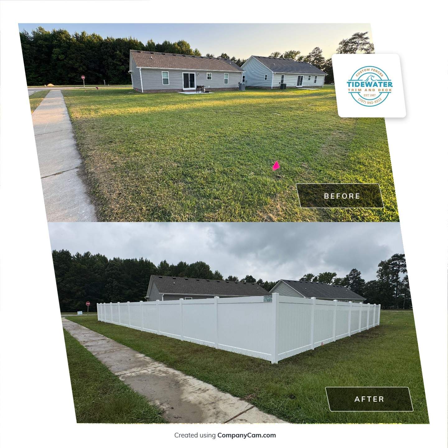 Modern Durability in Vinyl by Tidewater Fence