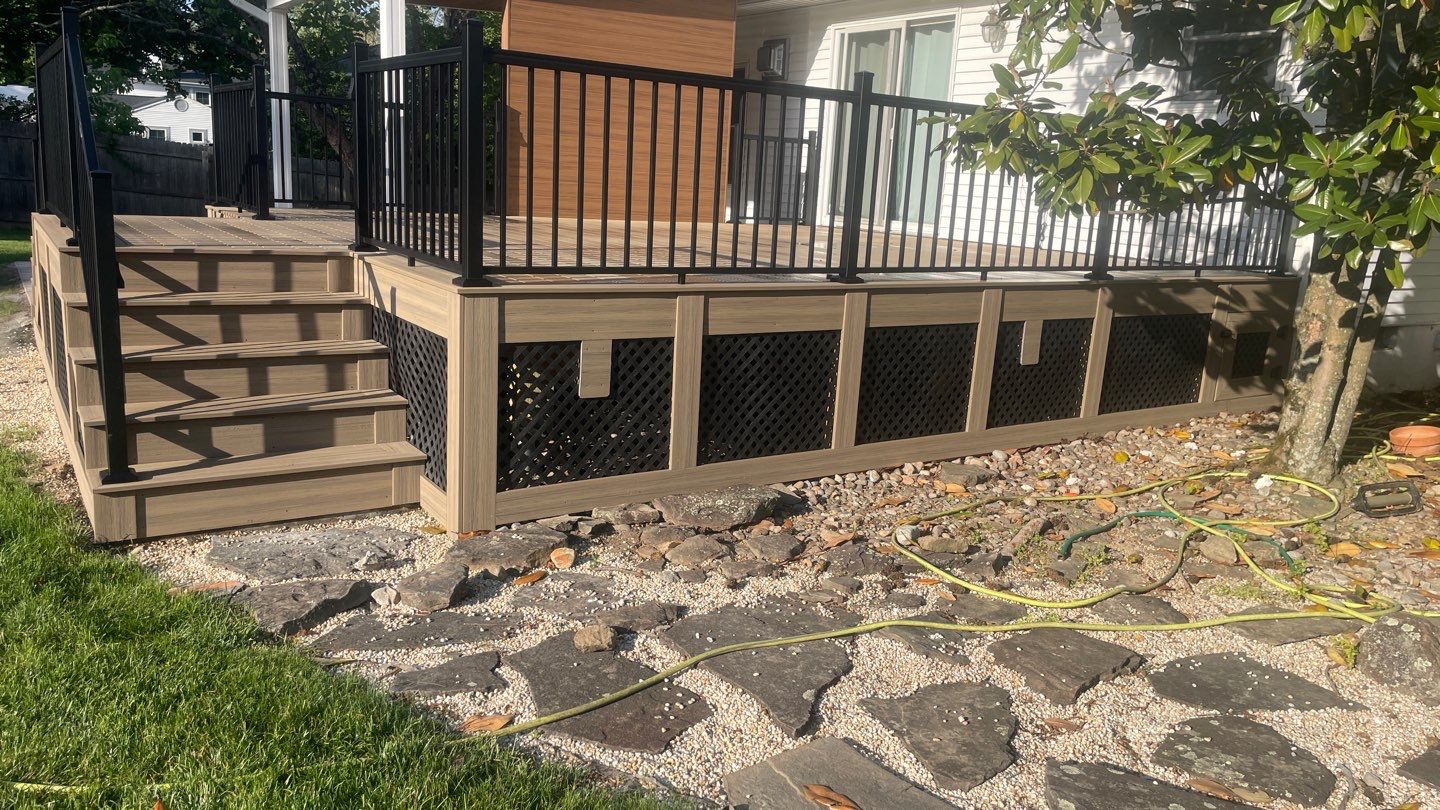 Deck Resurface with an add on roof in Princenton by deck guardian
