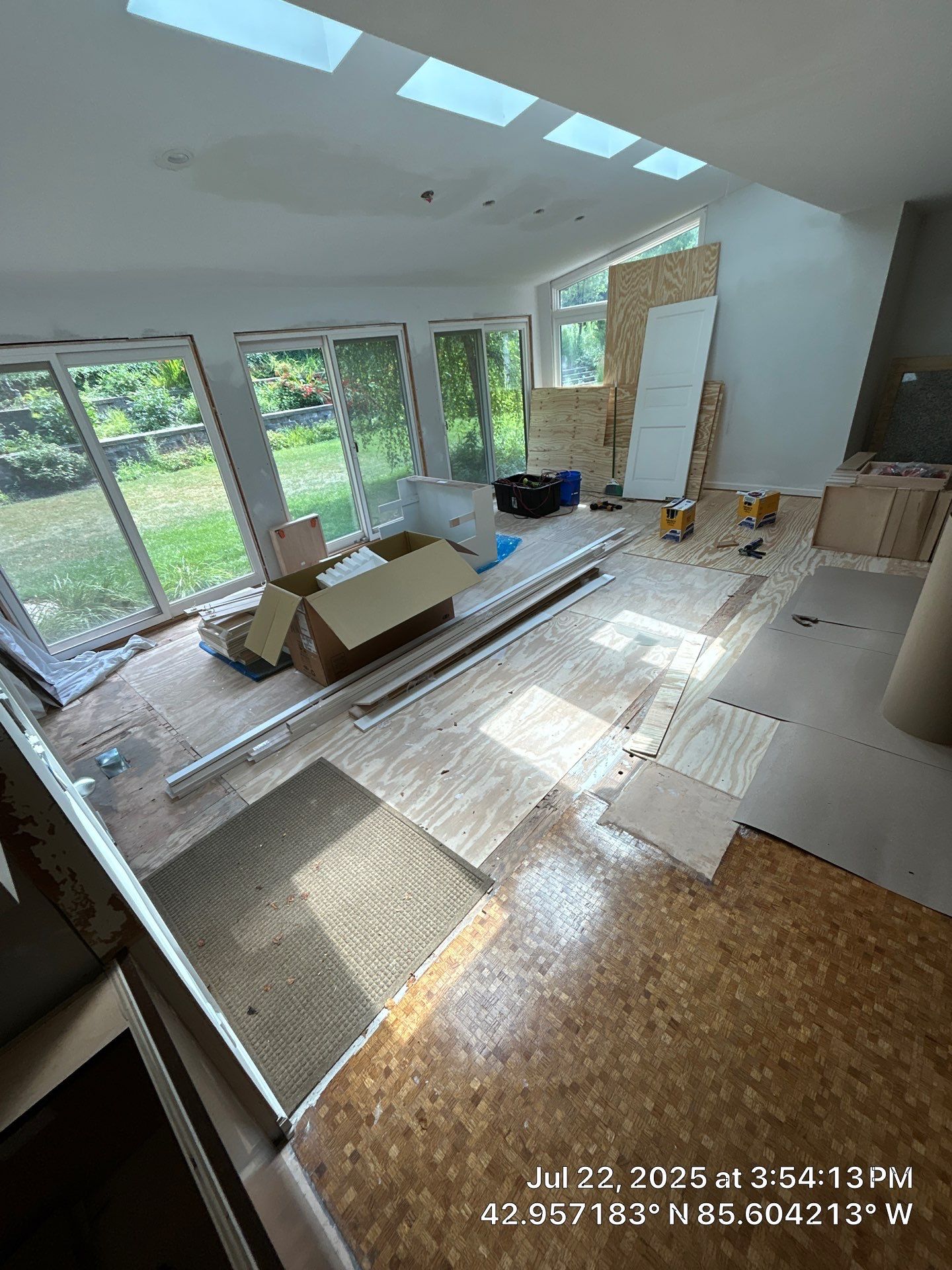 UNIQUE MID CENTURY MODERN Square Wood Tile Floor by RTBaldwin Hardwood Floors