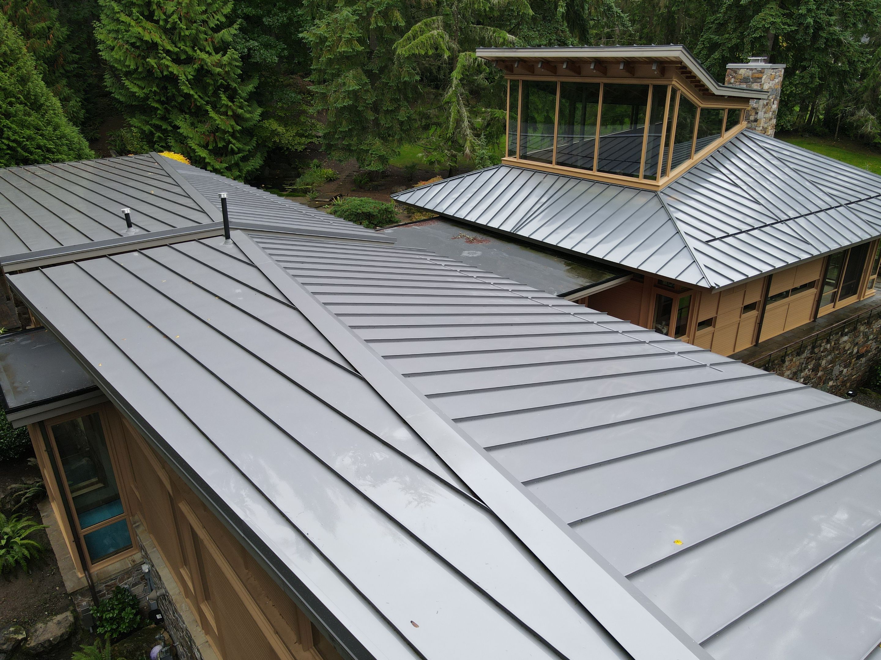 Redmond Roofing Installation using Standing Seam Metal - Silver Metallic by RoofSmart