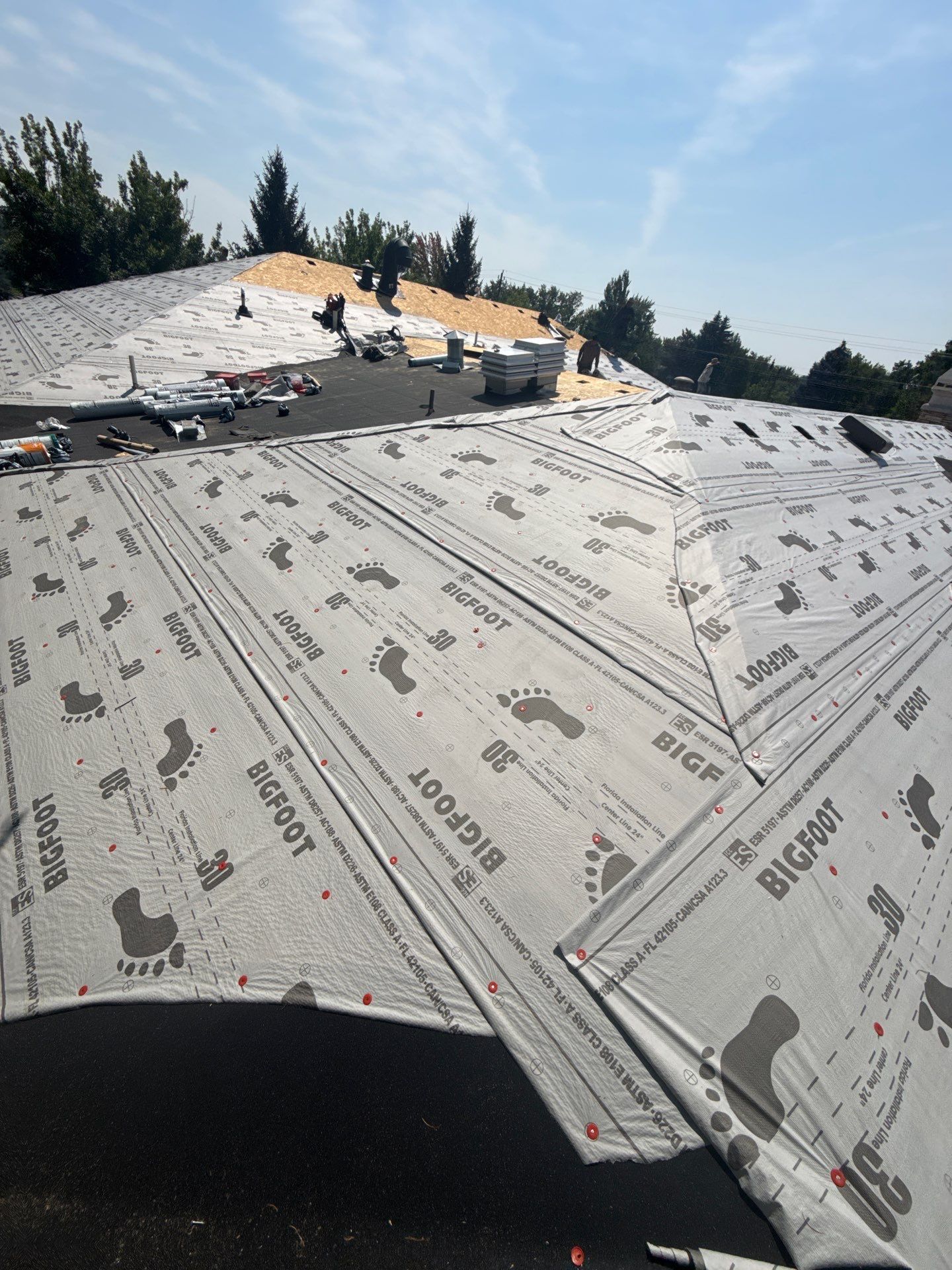 Boise Commercial Roof Replacement with Brown Architectural Shingles by Olive Roofing