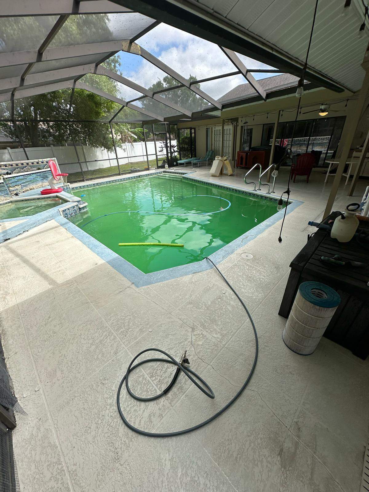 Pressure Washing Pool Cage & Deck by DPI Pressure Washing LLC