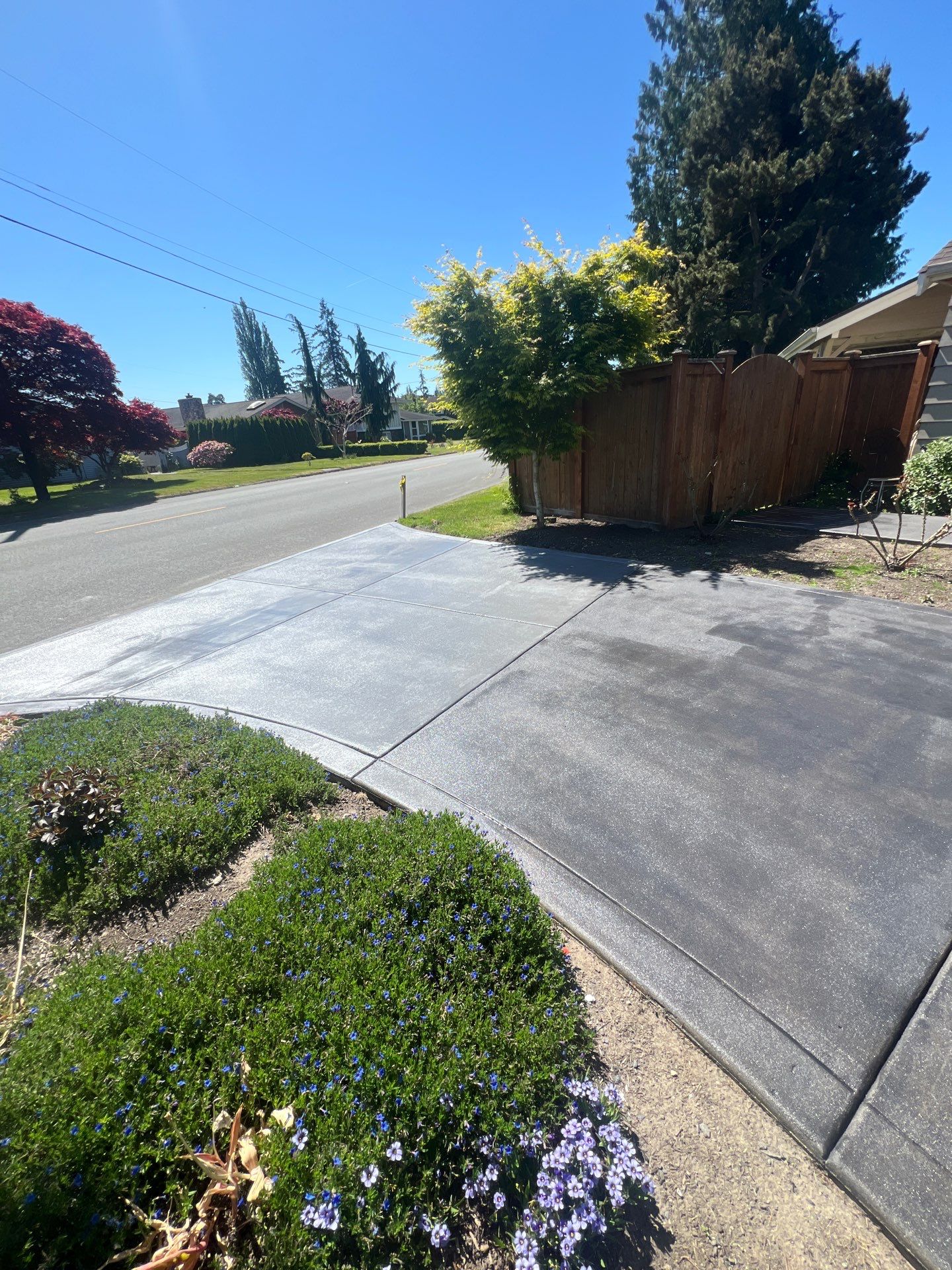 Colored Concrete Driveway Repair with Sealer| Everett    by Jireh Asphalt & Concrete Inc 