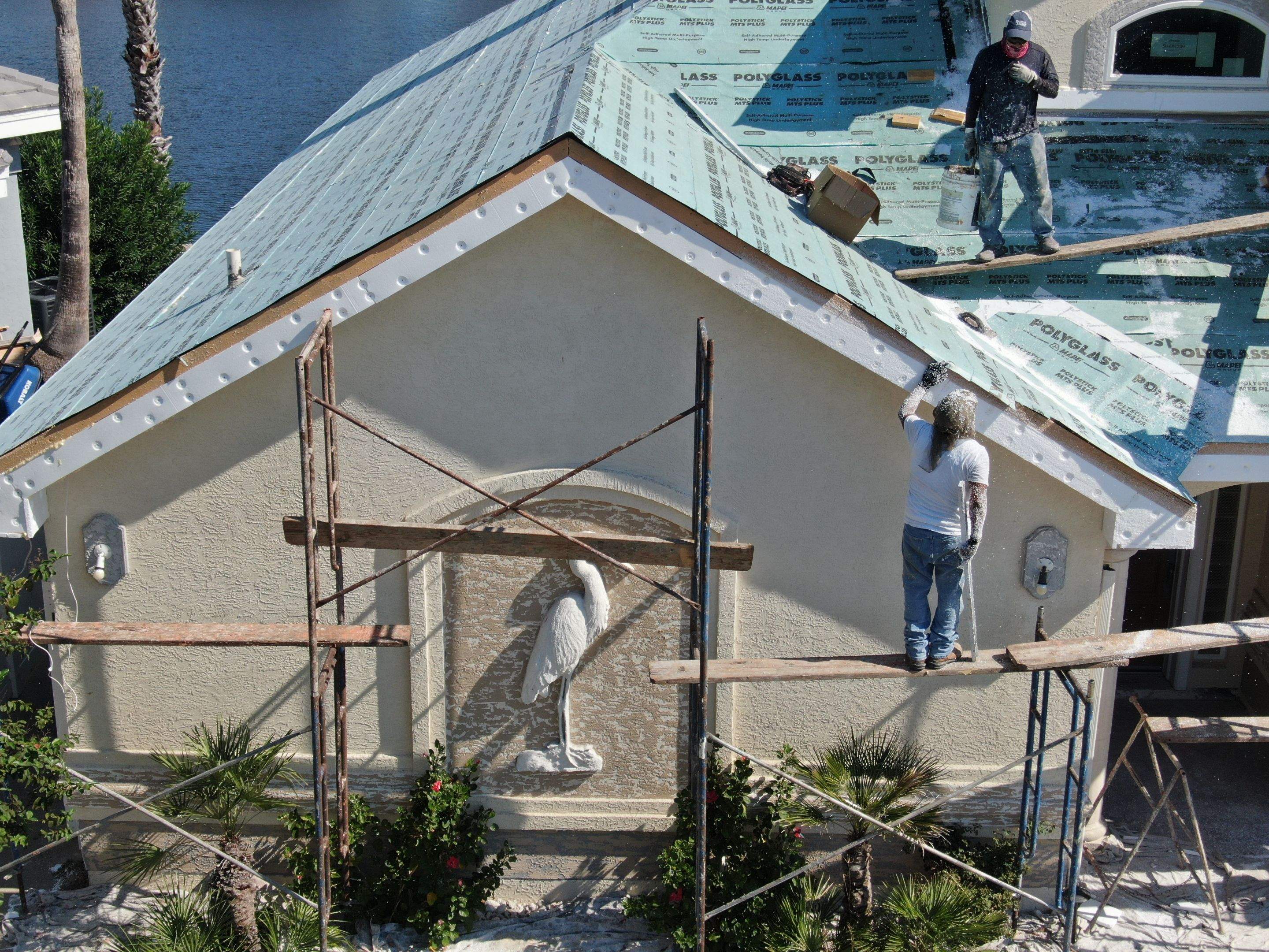 Stucco by Bayfront Roofing and Construction