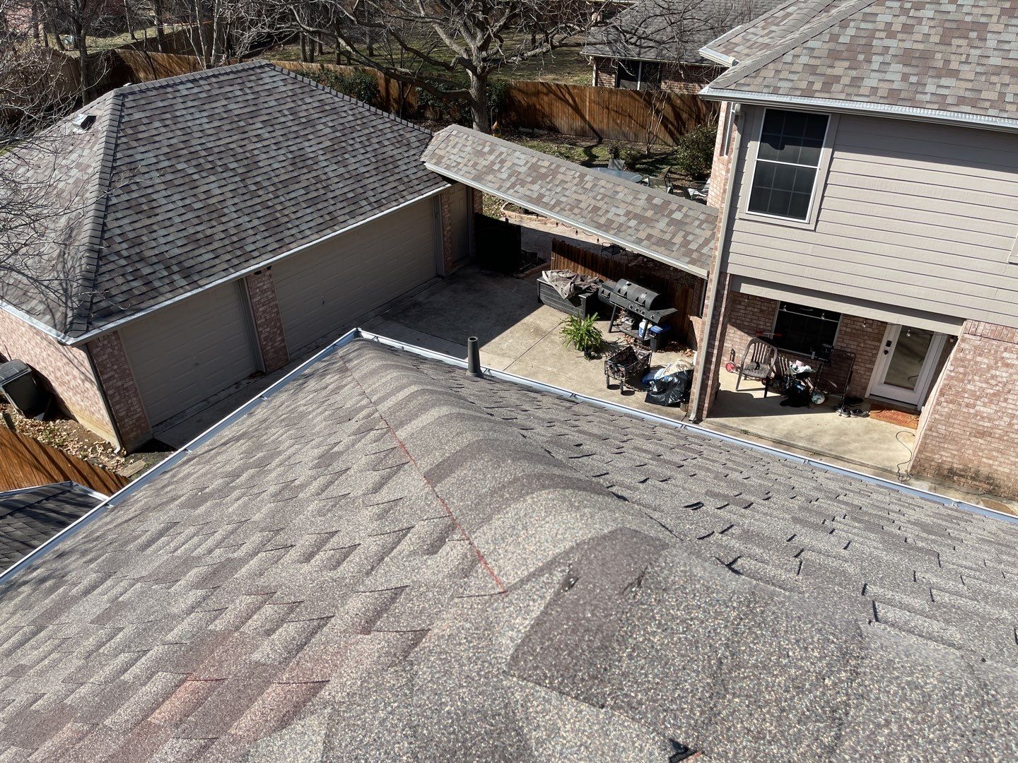 Major storm damage required full roof replacement along with other exterior repairs by First United Roofing & Construction