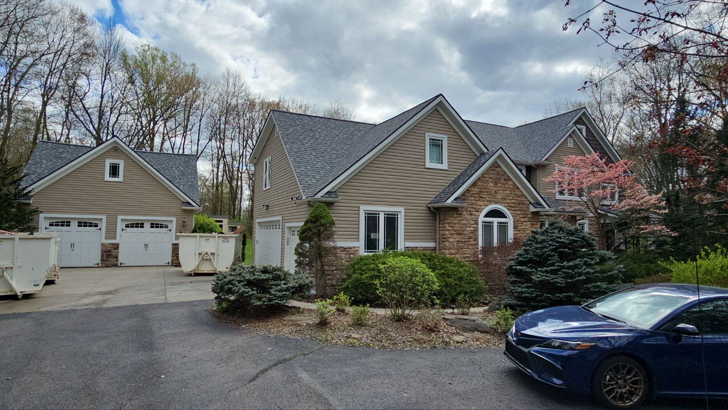 Atlas Pinnacle, Color, Coastal Granite, Drip Edge, Color, Black by Eagle Eye Roofing