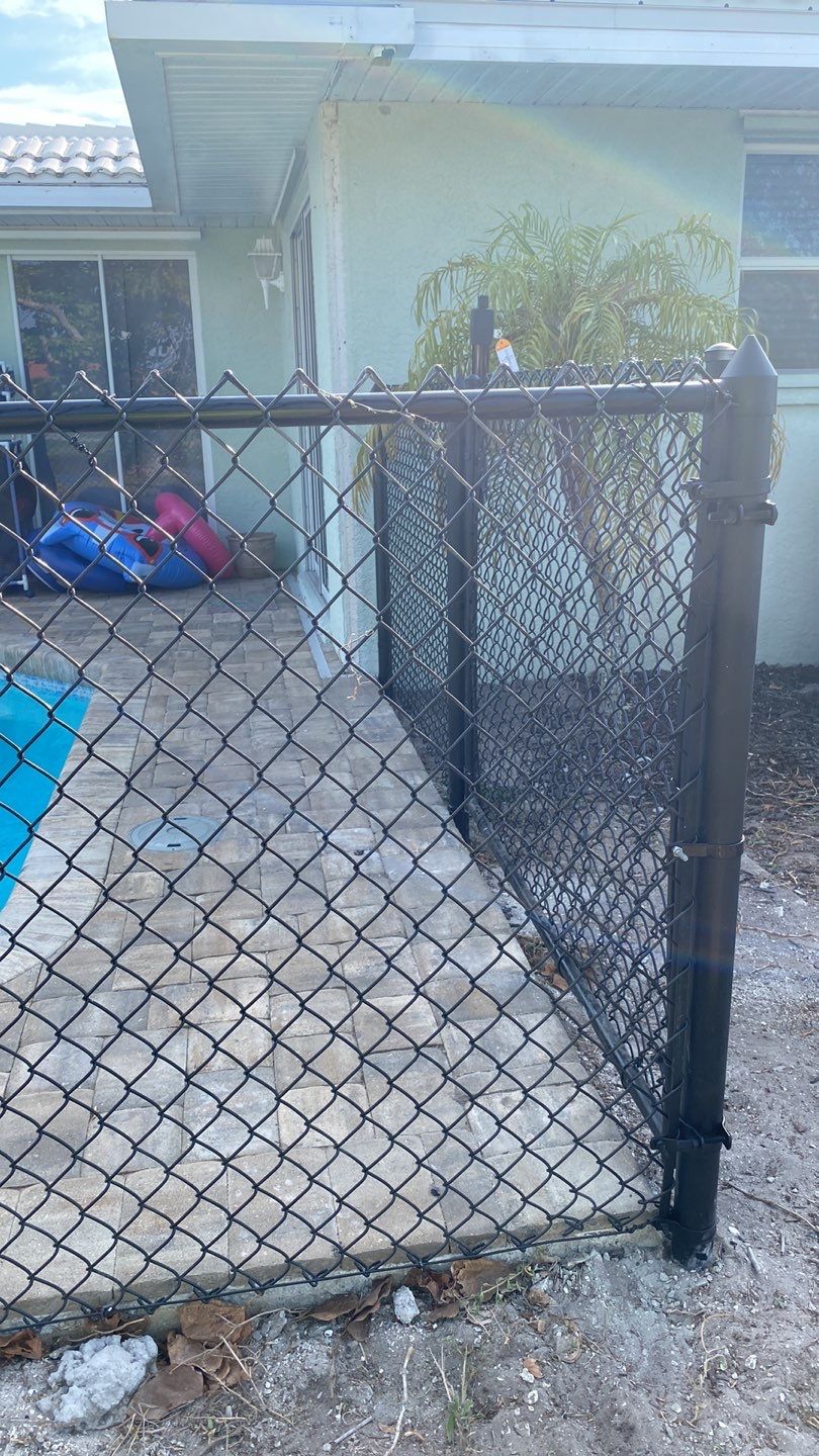 Chain-link Fence Installation using Coated Chain-link Fence by Asap fence and gates, LLC