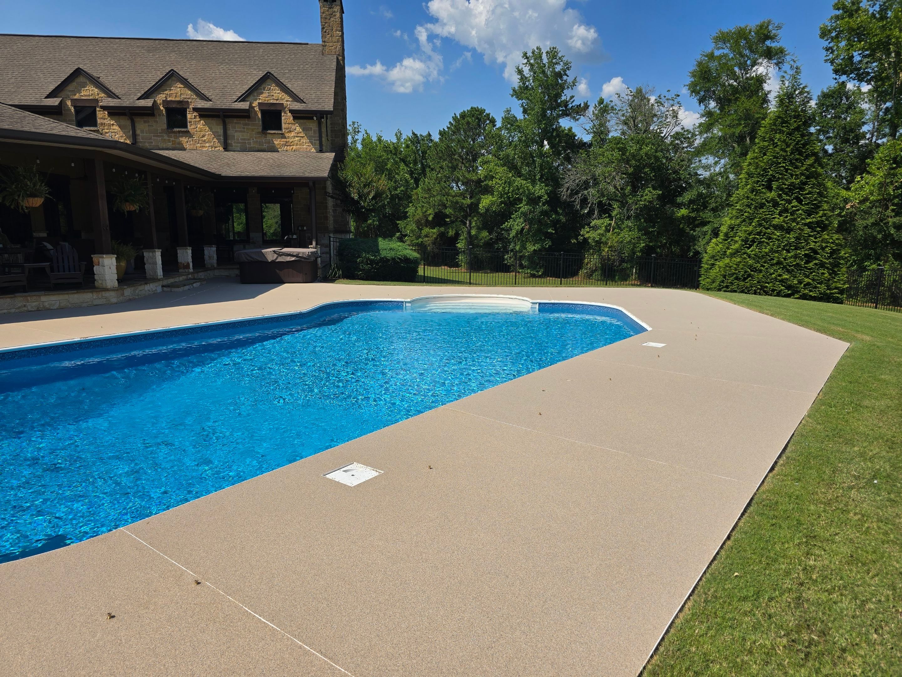 Pool Deck Using Biscuit by Elite Floor Solutions