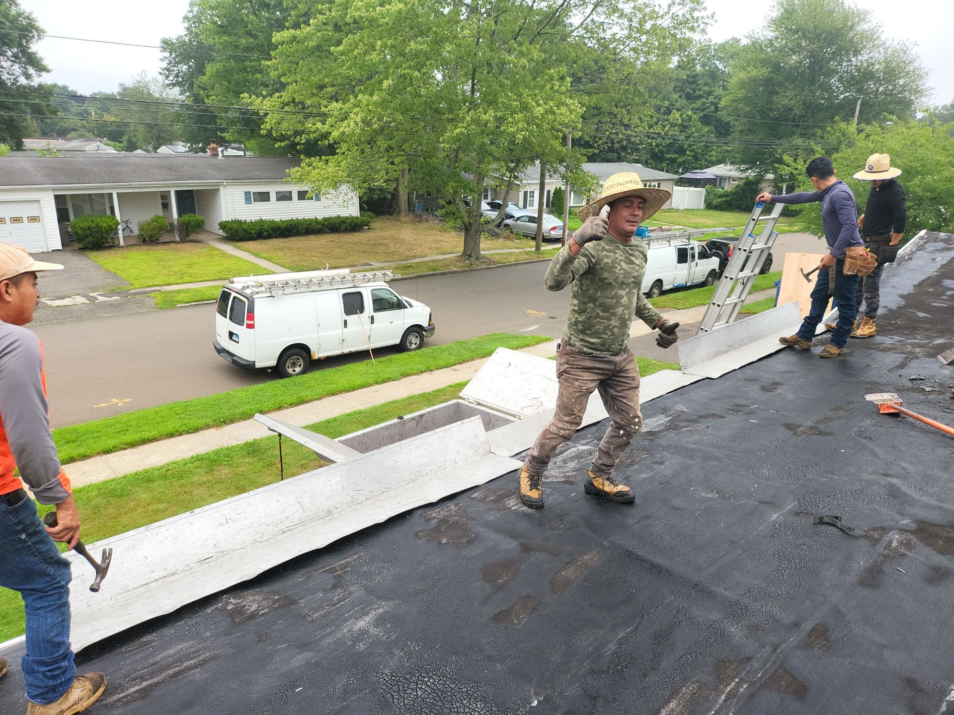 Residential Roofing Installation using Owens Corning TruDefinition Duration AR - Estate Gray by A Plus Exterior