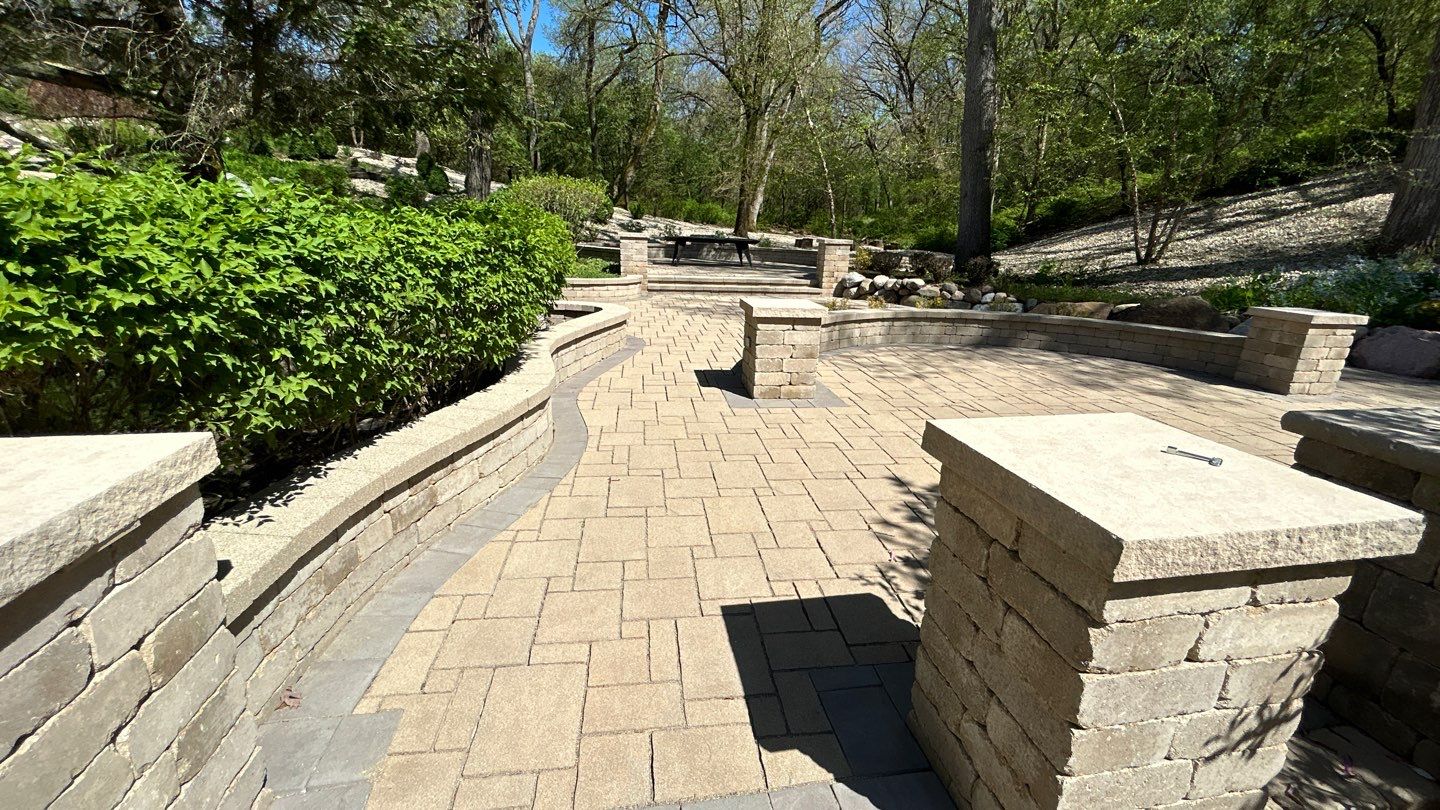 natural stone using Algaecide, soft wash soap by Northern Power Washing LLC.