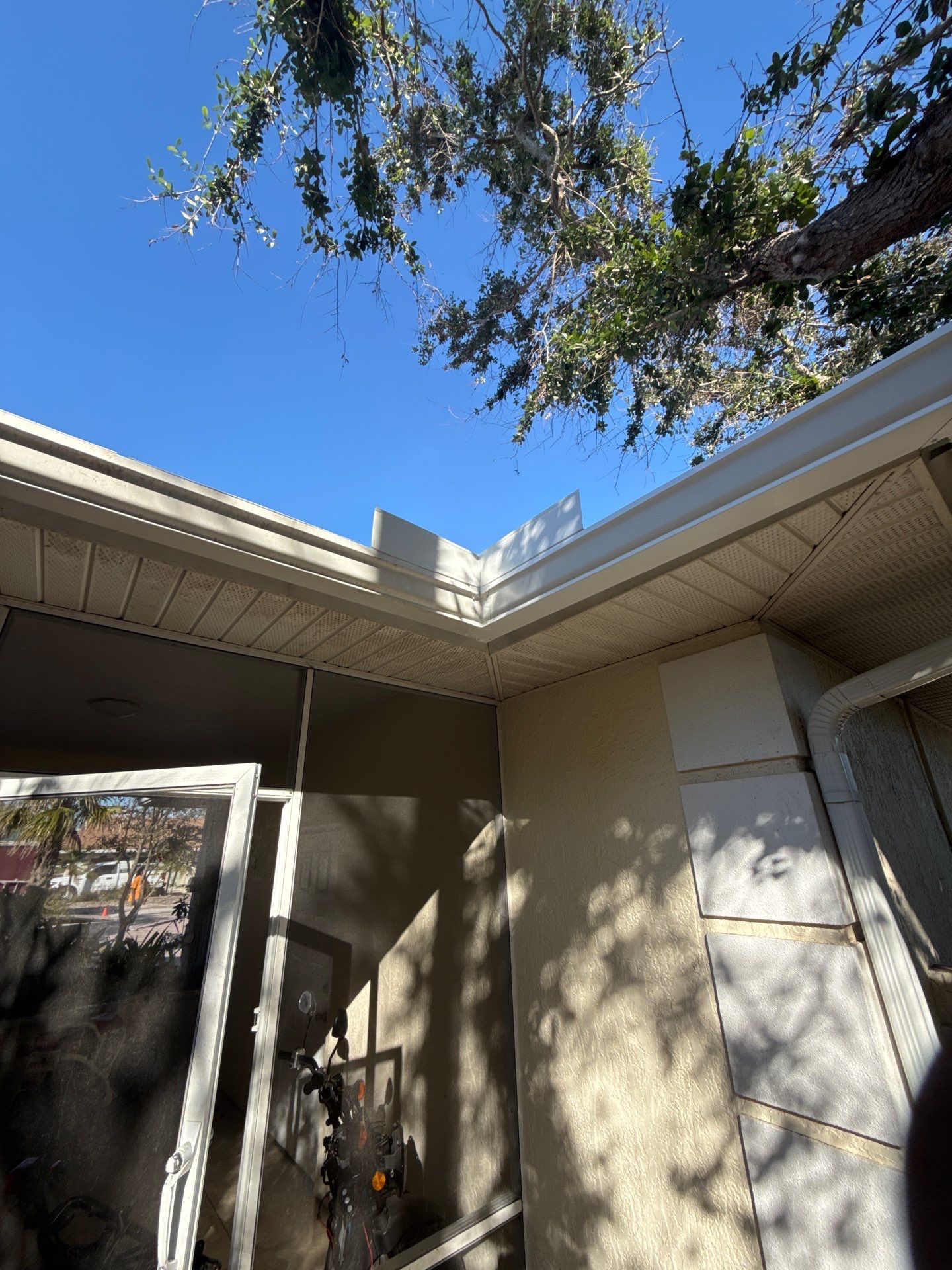 White K-Style Seamless Gutters in Sarasota FL by Gutter Professors