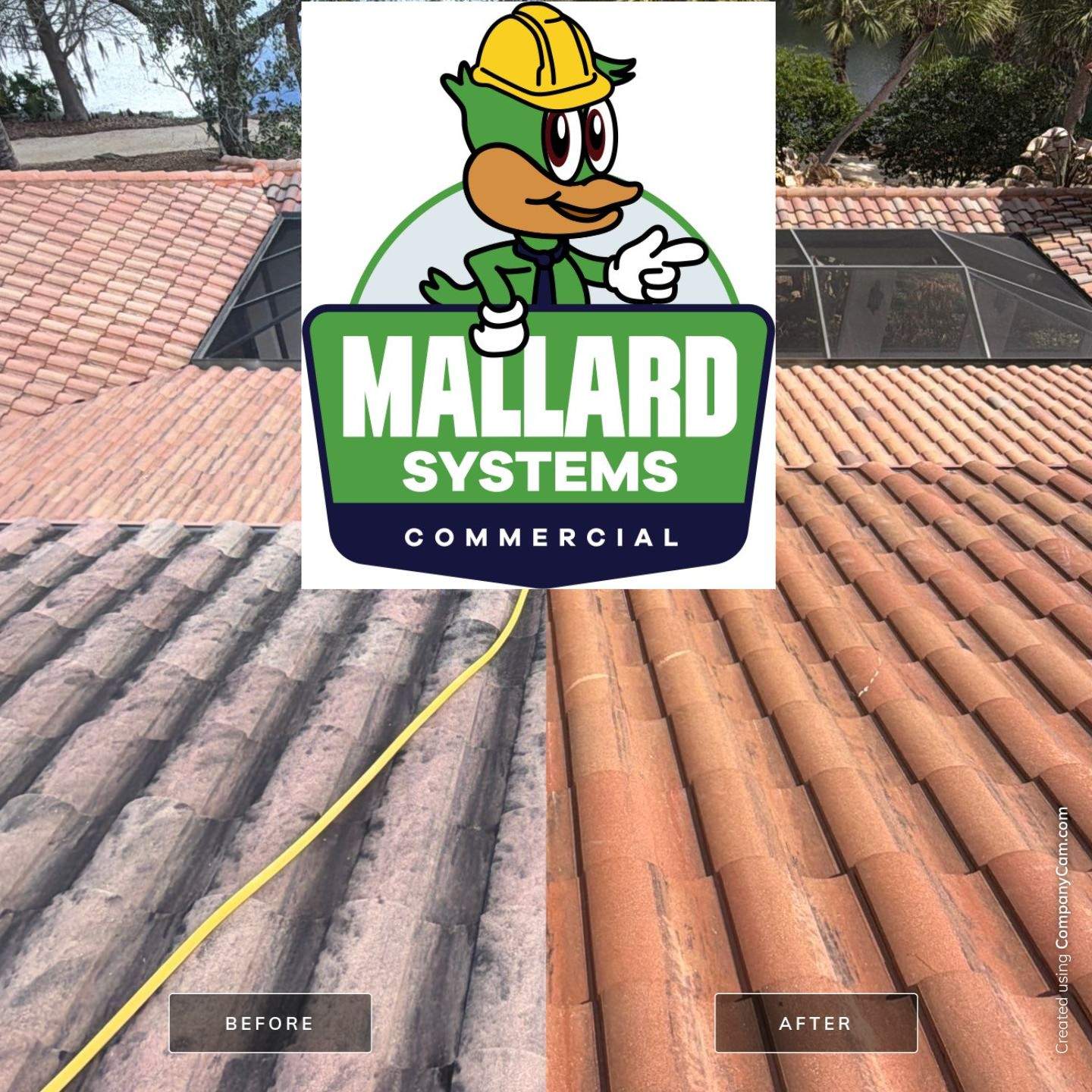 Barrel Tile Roof Cleaning by Mallard Systems