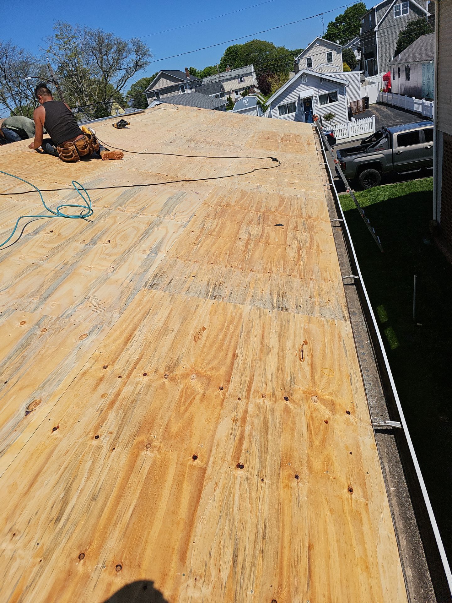 Residential Roofing Installation using Owens Corning Duration Colonial Slate by A Plus Exterior