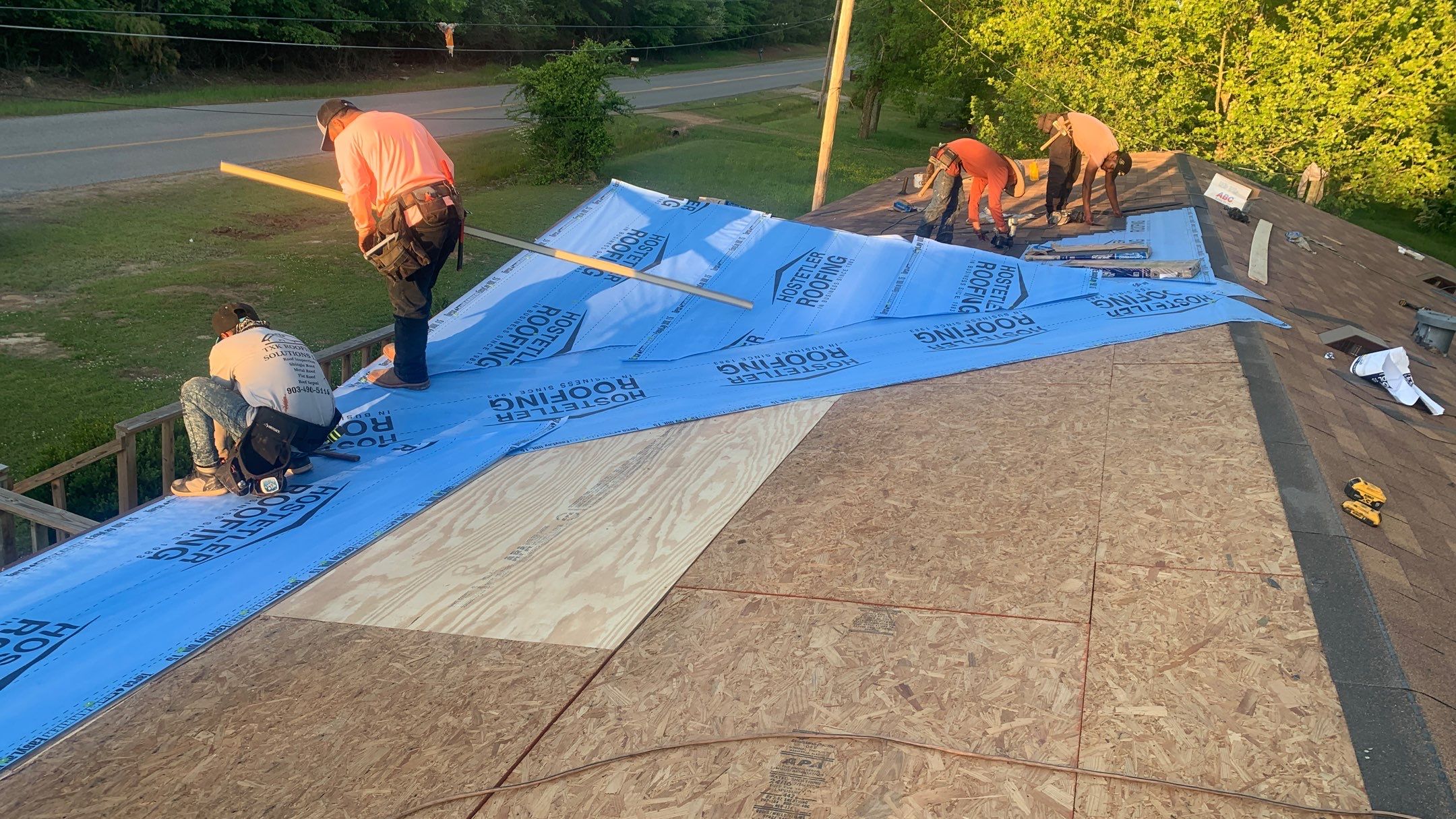 Storm Restoration Reroof: 25 Year 3-Tab Shingle by Hostetler Roofing