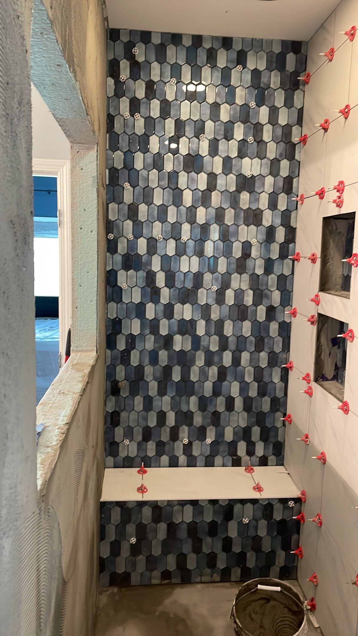 Bathroom Remodel using Decorative Tile by Footprints Floors of Coastal Carolina