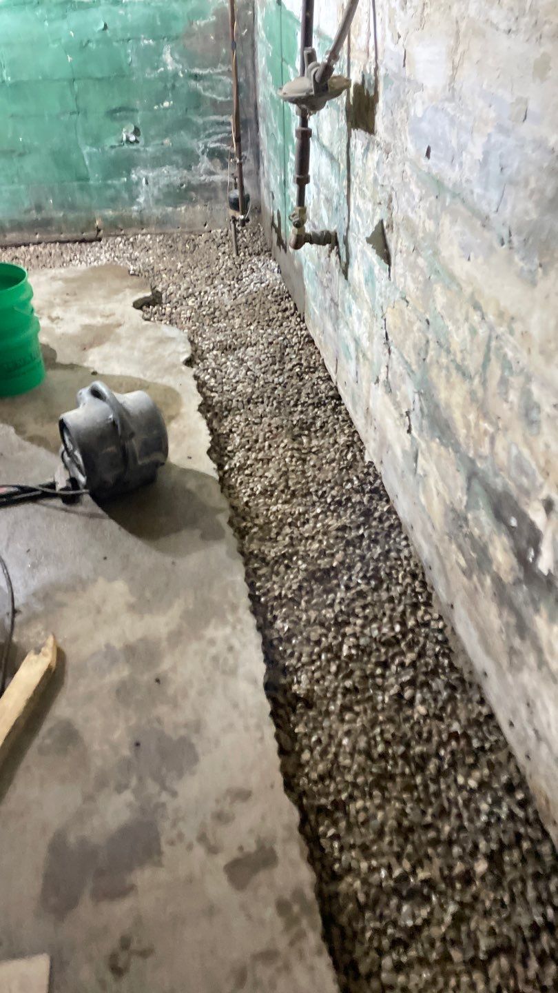 Interior Drain Tile for a South Minneapolis Basement by Waterproofing Northeast