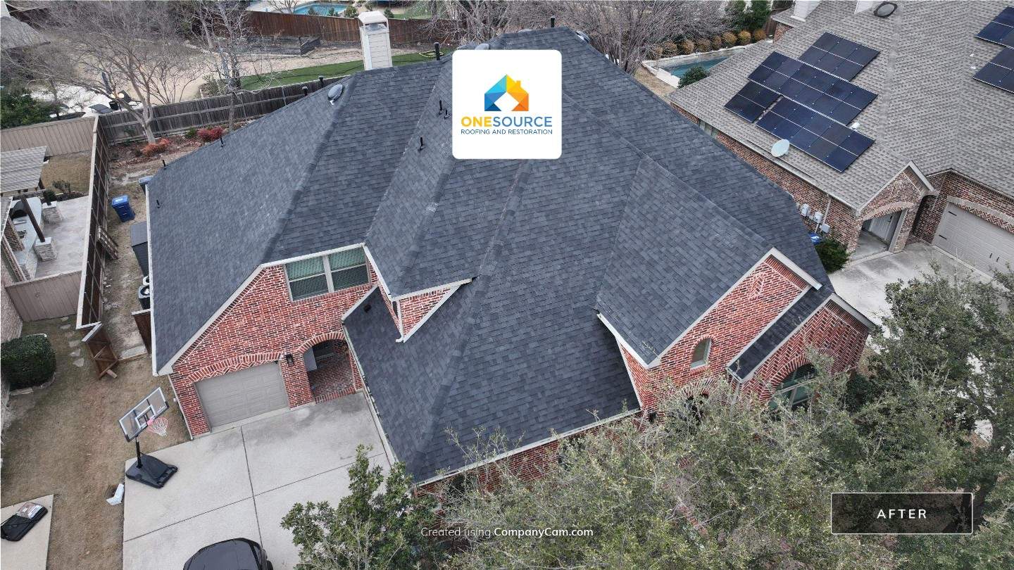 Residential Roofing Installation using Malarkey Vista Brilliant Black by OneSource Roofing and Restoration