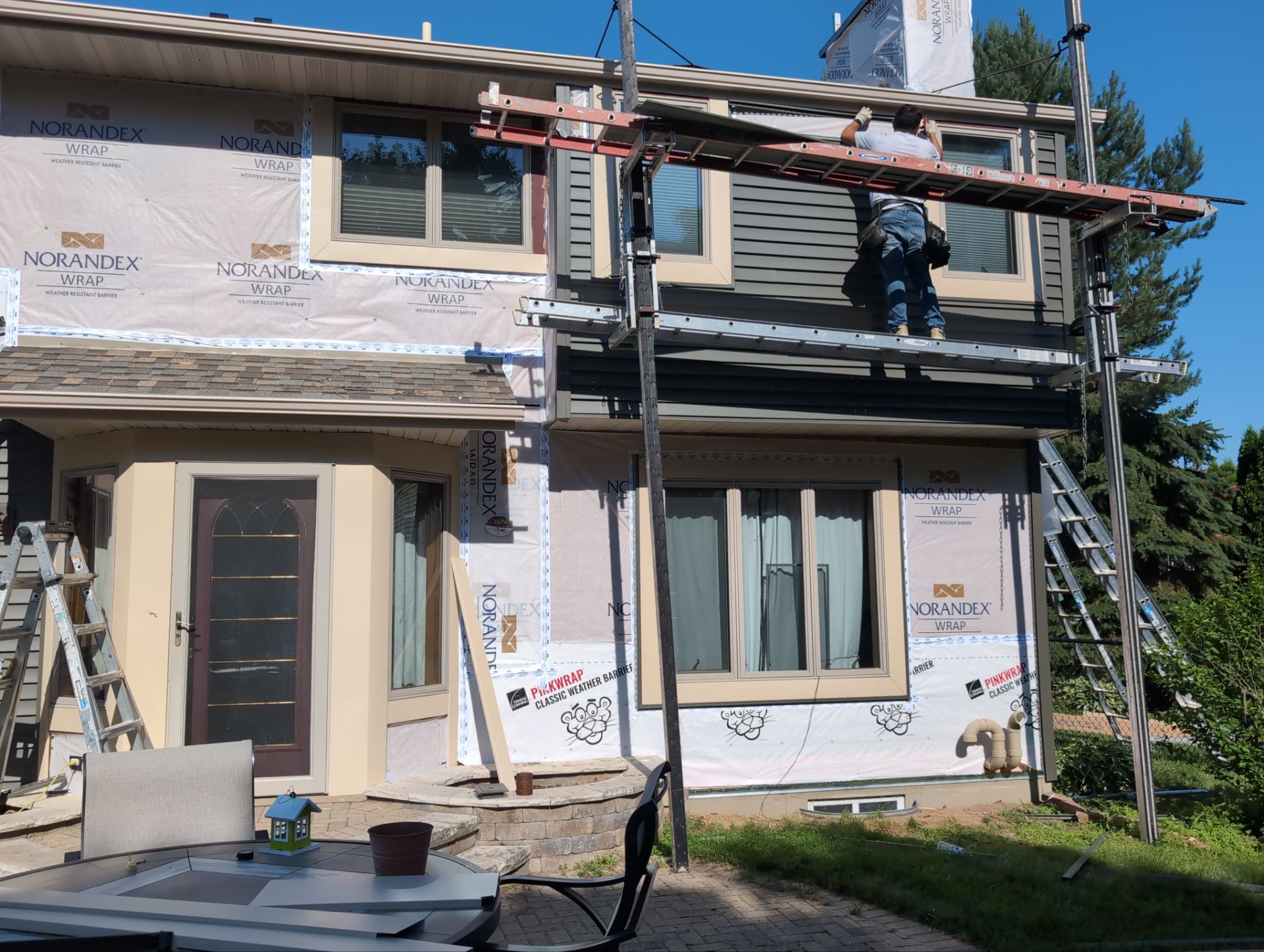 Bye Bye Cedar Siding ! Hello Misty Shadow!  by Gellings Roofing & Siding