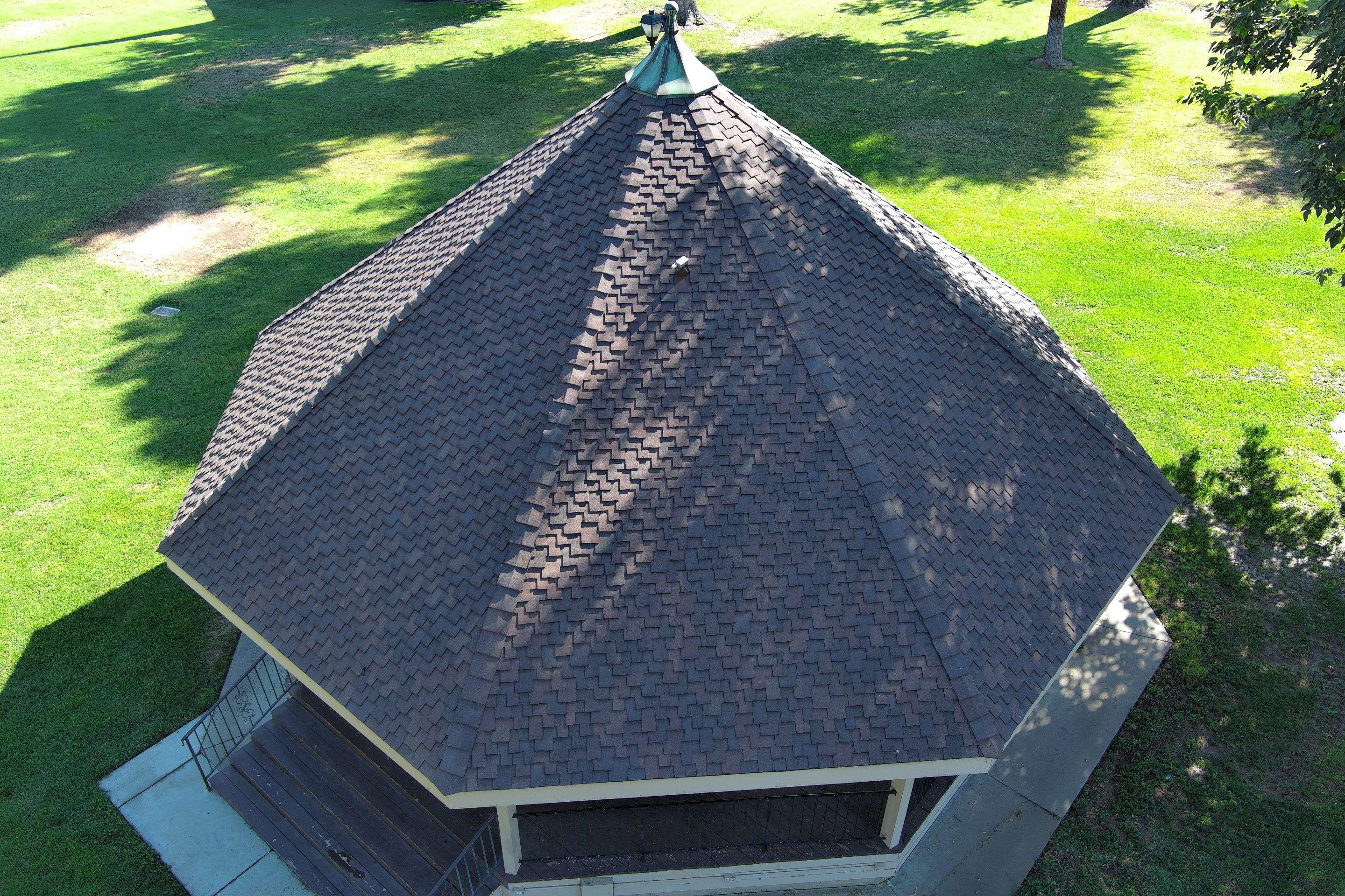 City of Gustine Gazebo project by Straight Edge Roofing Inc
