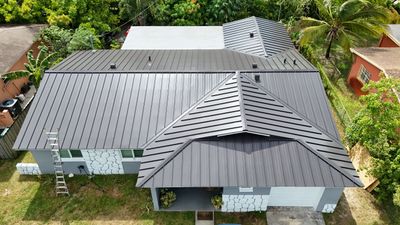 Standing Seam Metal Roof - Color Dark Bronze - Lauderhill