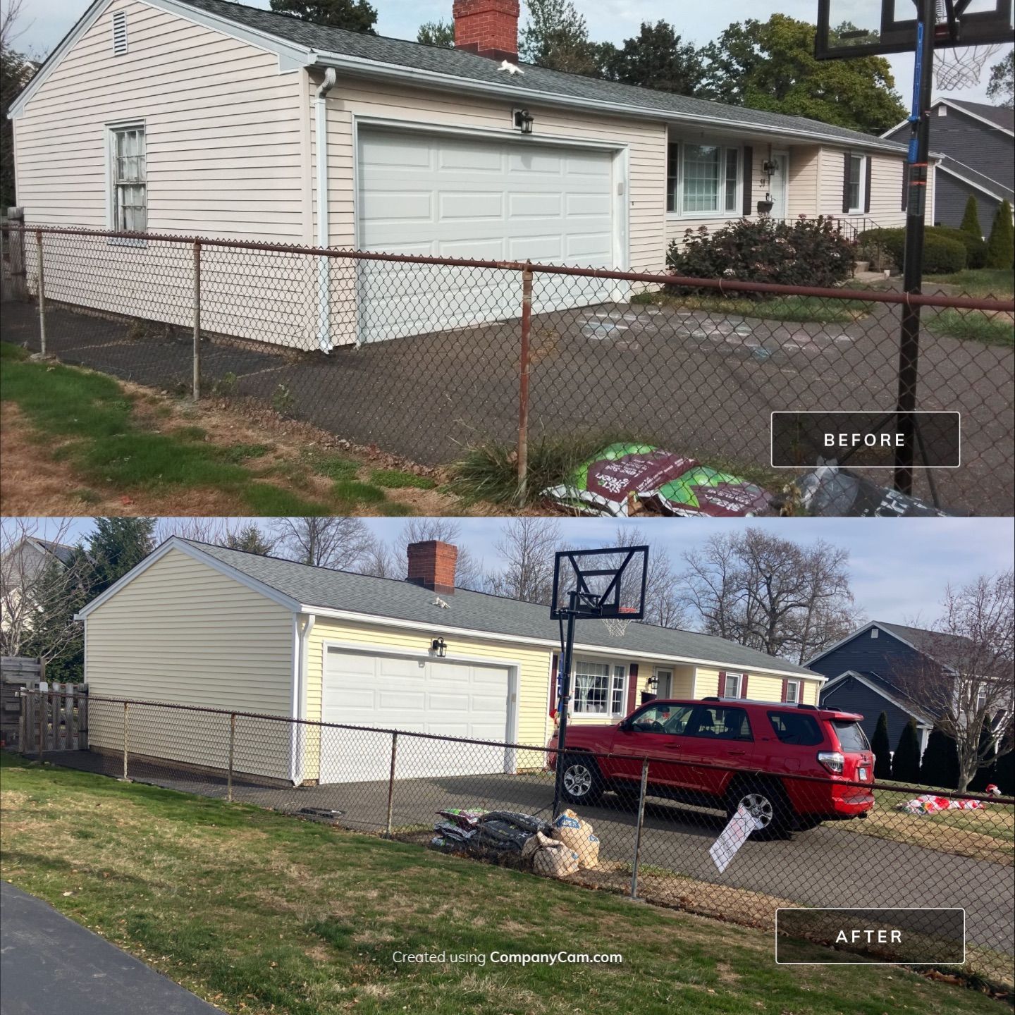 Transformative Siding update with Cert. Monogram D/4 x 12'6" Clapboard, Heritage Cream by DiGiorgi Roofing and Siding Inc