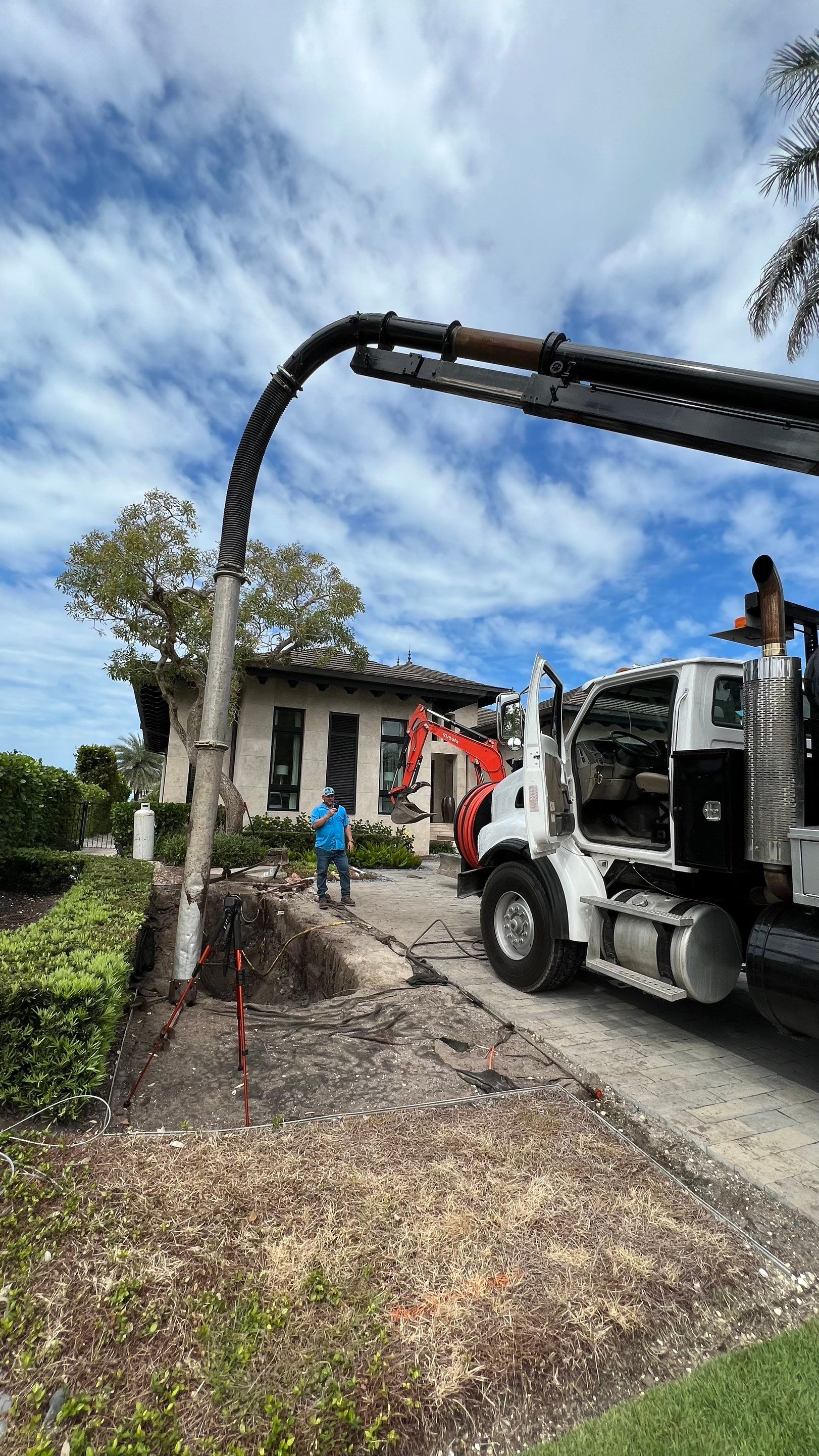 Residential Propane Tank Hydro Excavating by APS Power & Water