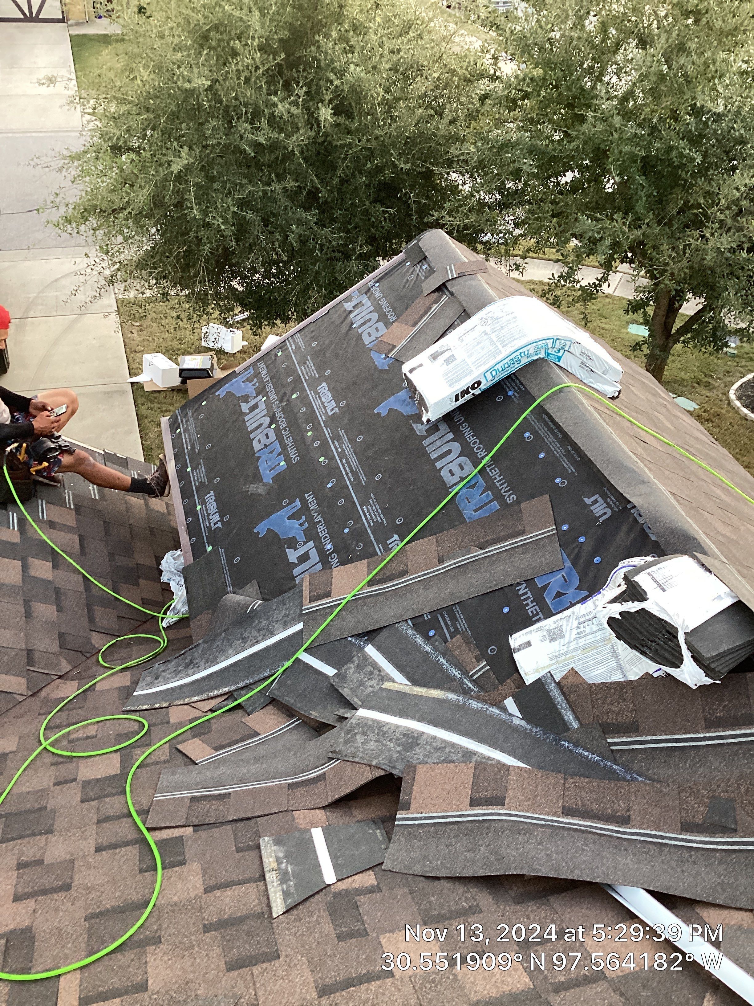 Hutto Residential Roofing Replacement with OSB Sheathing and Trim Repair by Caliber Restoration LLC