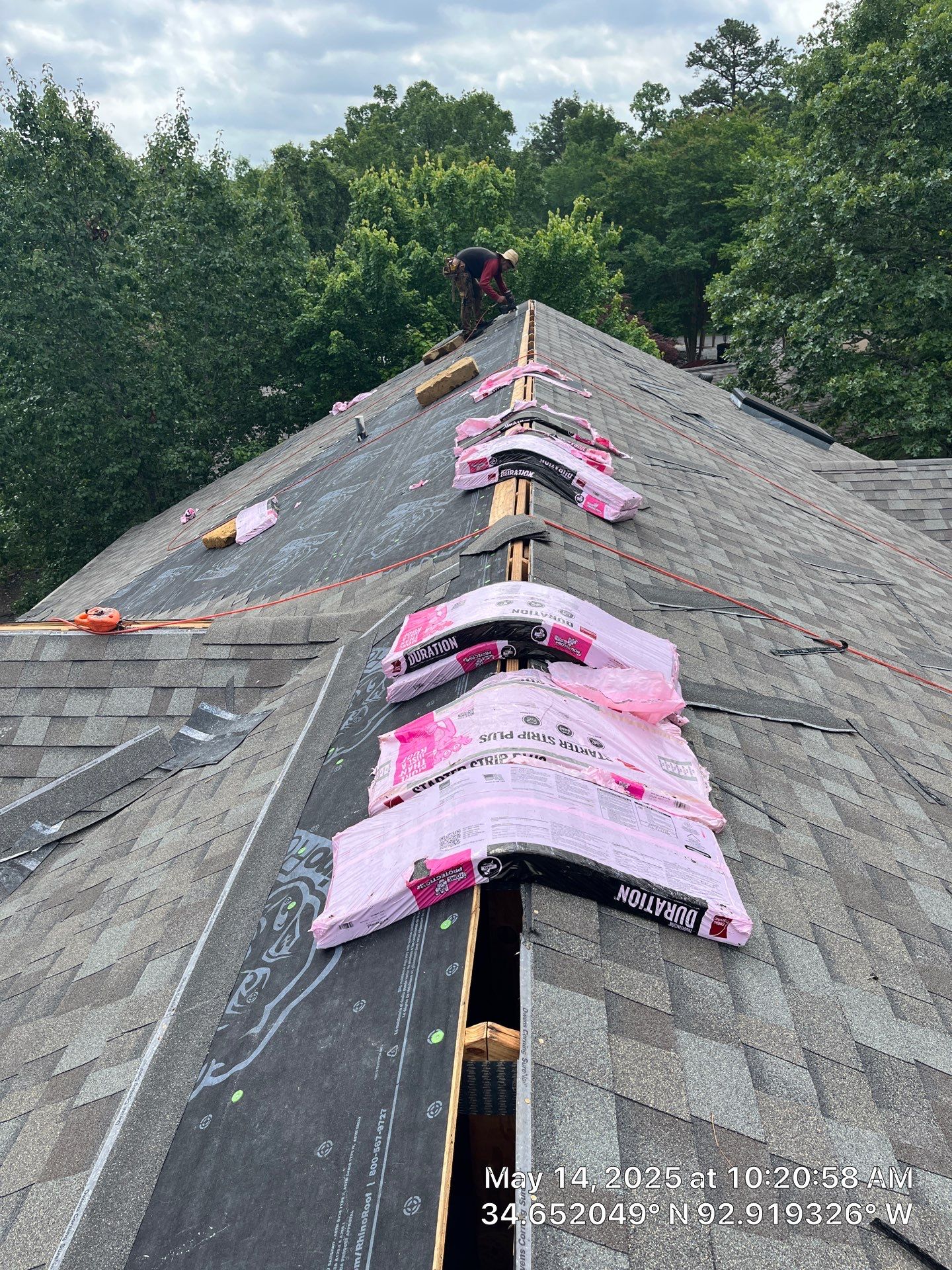 Architectural Shingle Roof Replacement and Skylight Installation in Hot Springs Village by Temple Roofing and Exteriors