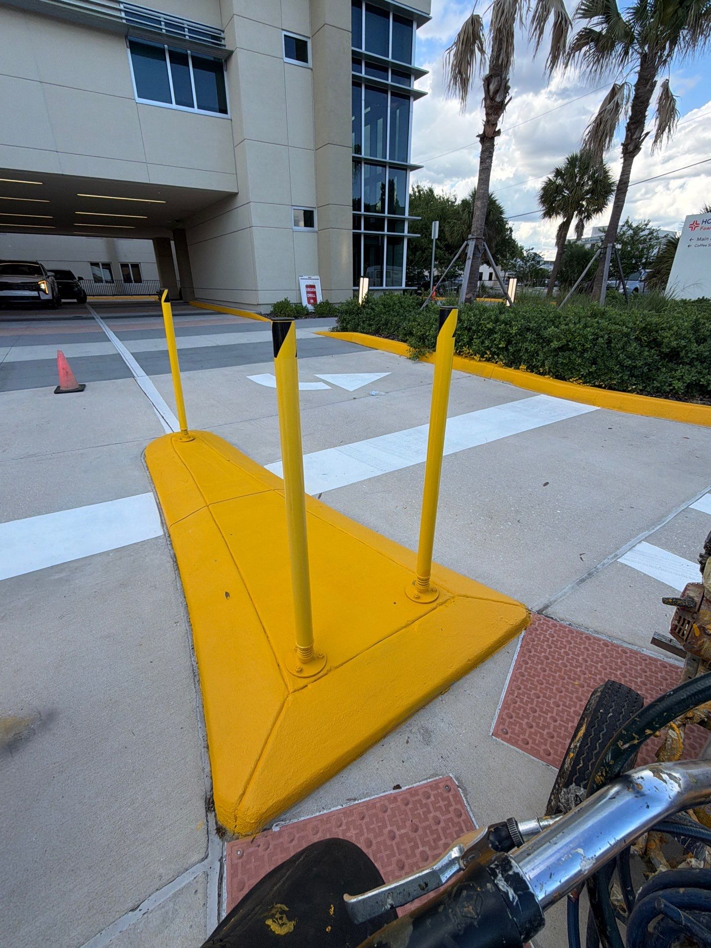 Sealcoating, Line Striping, Truncated Dome Installation - HCA Florida Fawcett Hospital by Everline Coatings & Services - Southwest FL