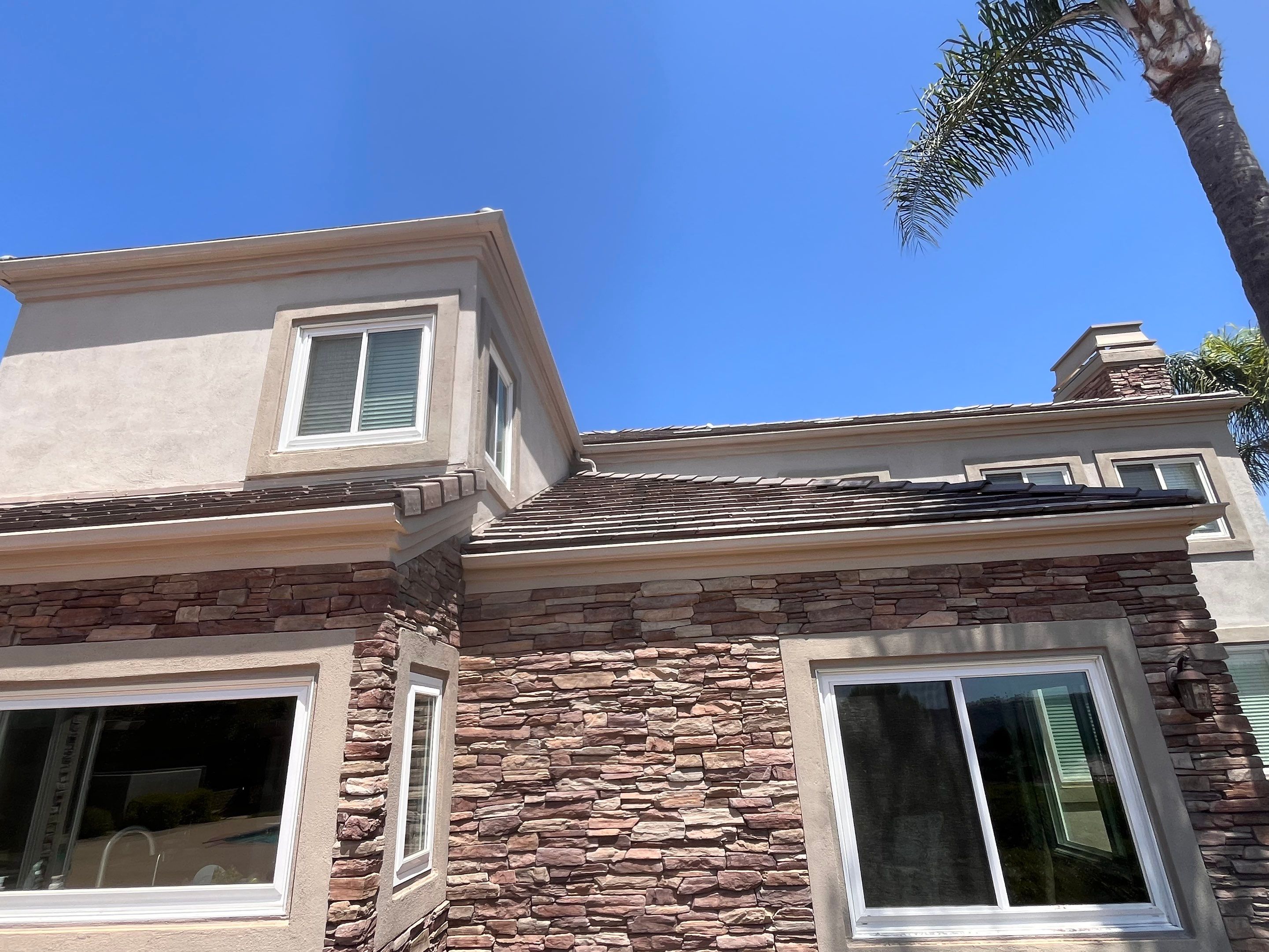 Full Roof Replacement Featuring Staggered Eagle Concrete Tiles in Poway by Reliable Roofing San Diego Inc.