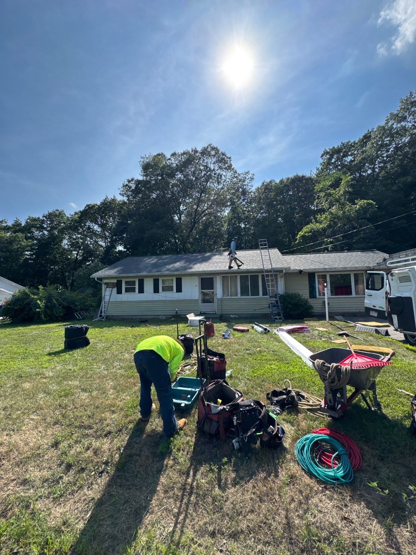 Onyx Black Roof Transformation in Maynard, MA by Mighty Dog Roofing of Greater Middlesex County
