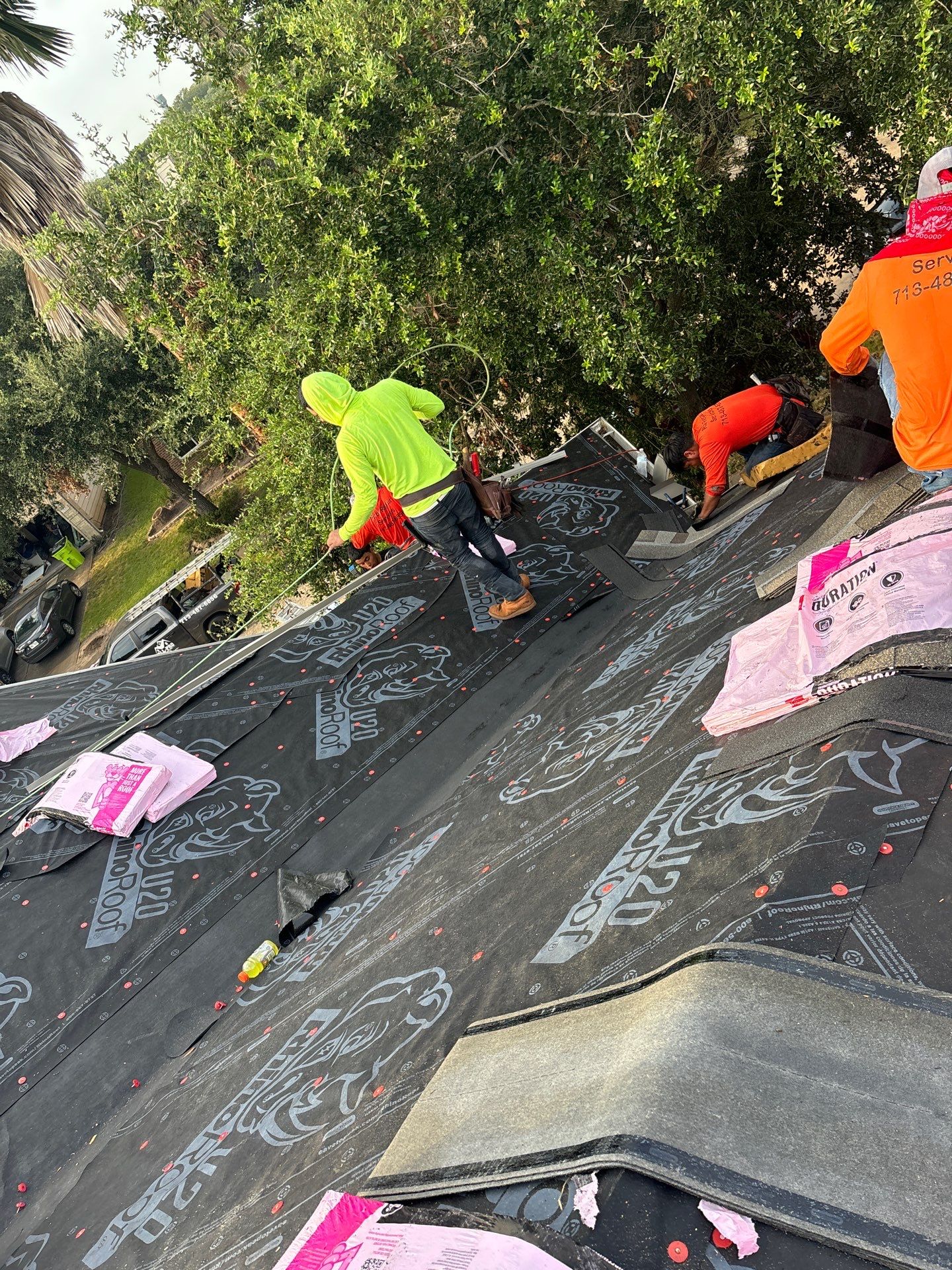 Residential Roofing Installation using Owen's Corning Duration (Lifetime) Shingles by Roof Repair Company