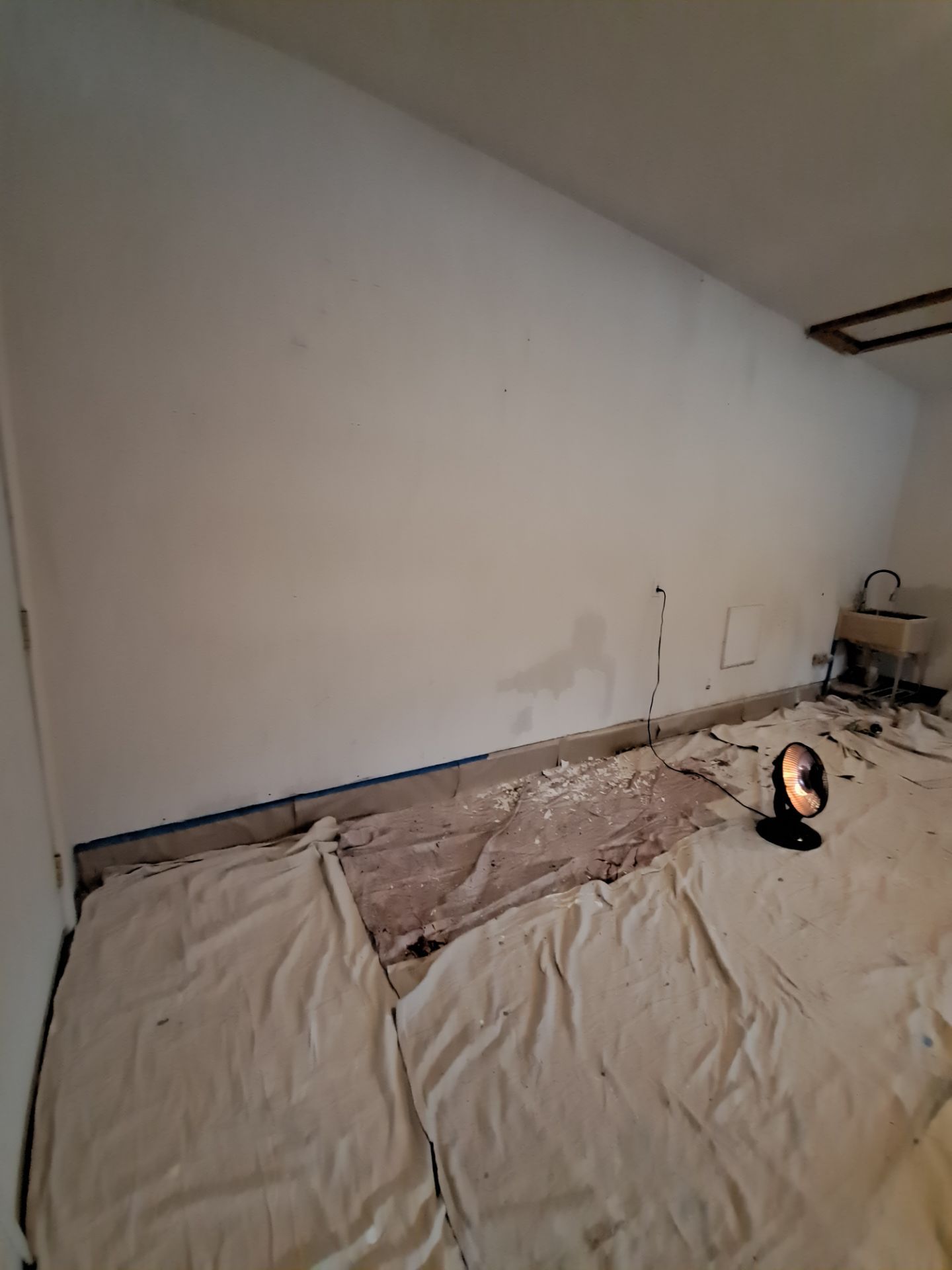 Garage dry wall repair/ re-texture, re-paint by Gordon Painting