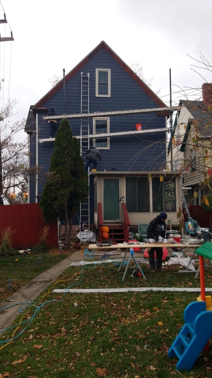 Fire damaged home in Tremont by Absolute Roofing and Construction