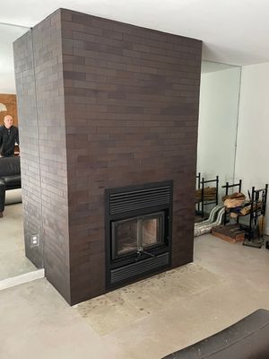 Wood fireplace